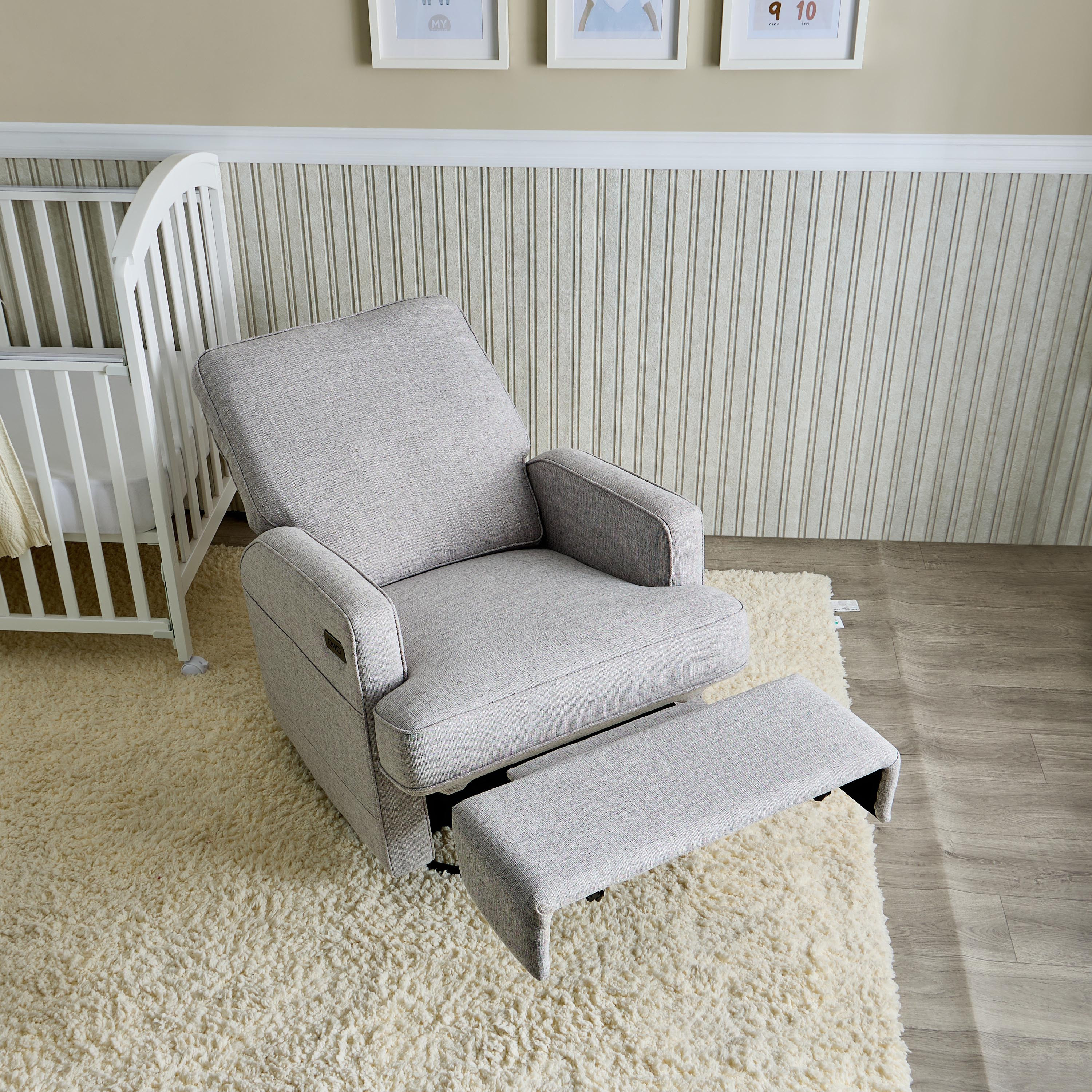 Giggles Quinn Nursery Electric Recliner with USB Ports-baby-nursery-furniture-rockingchairs-image-5