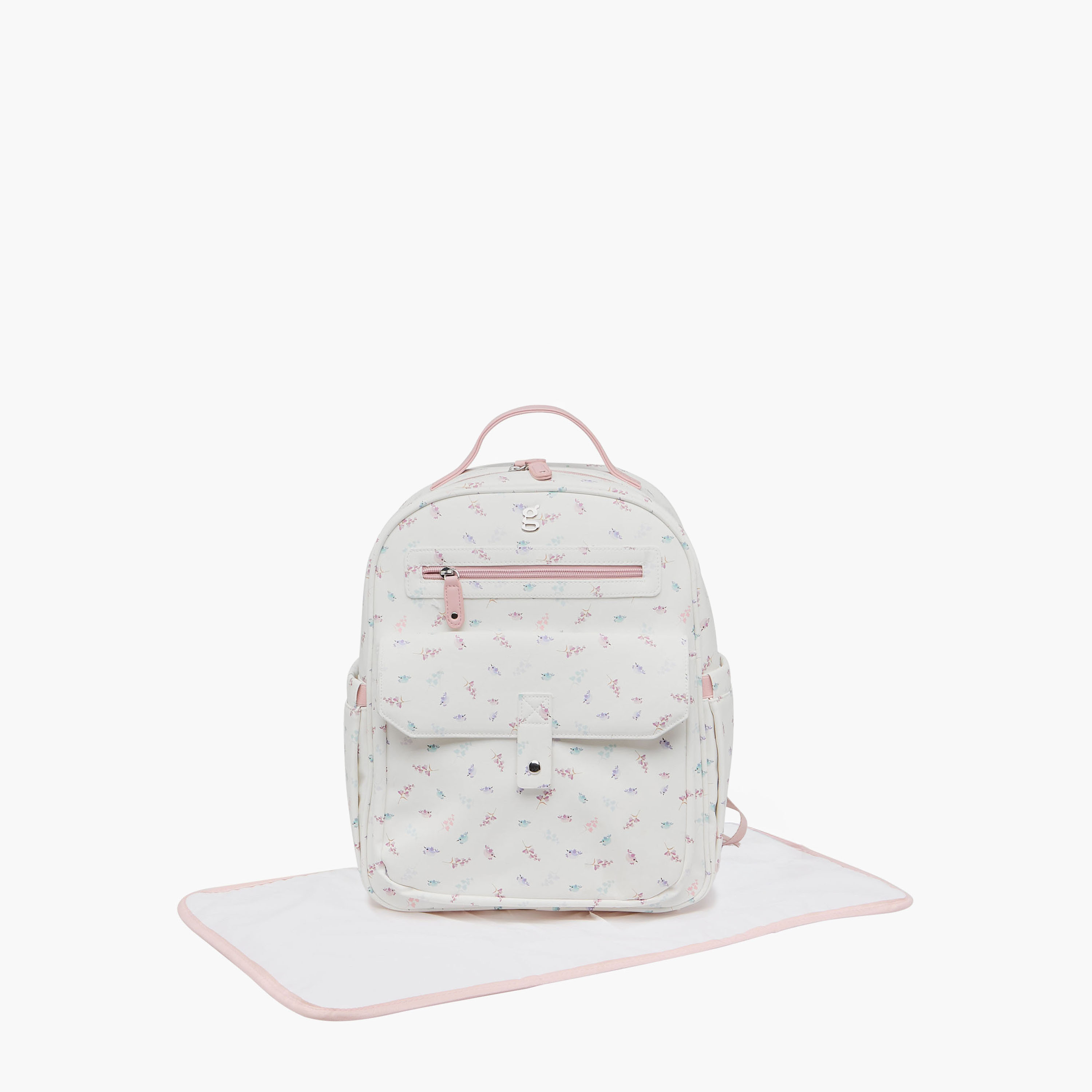 Giggles Bird Print Diaper Backpack with Adjustable Straps-baby-diapering-diaperbags-image-1
