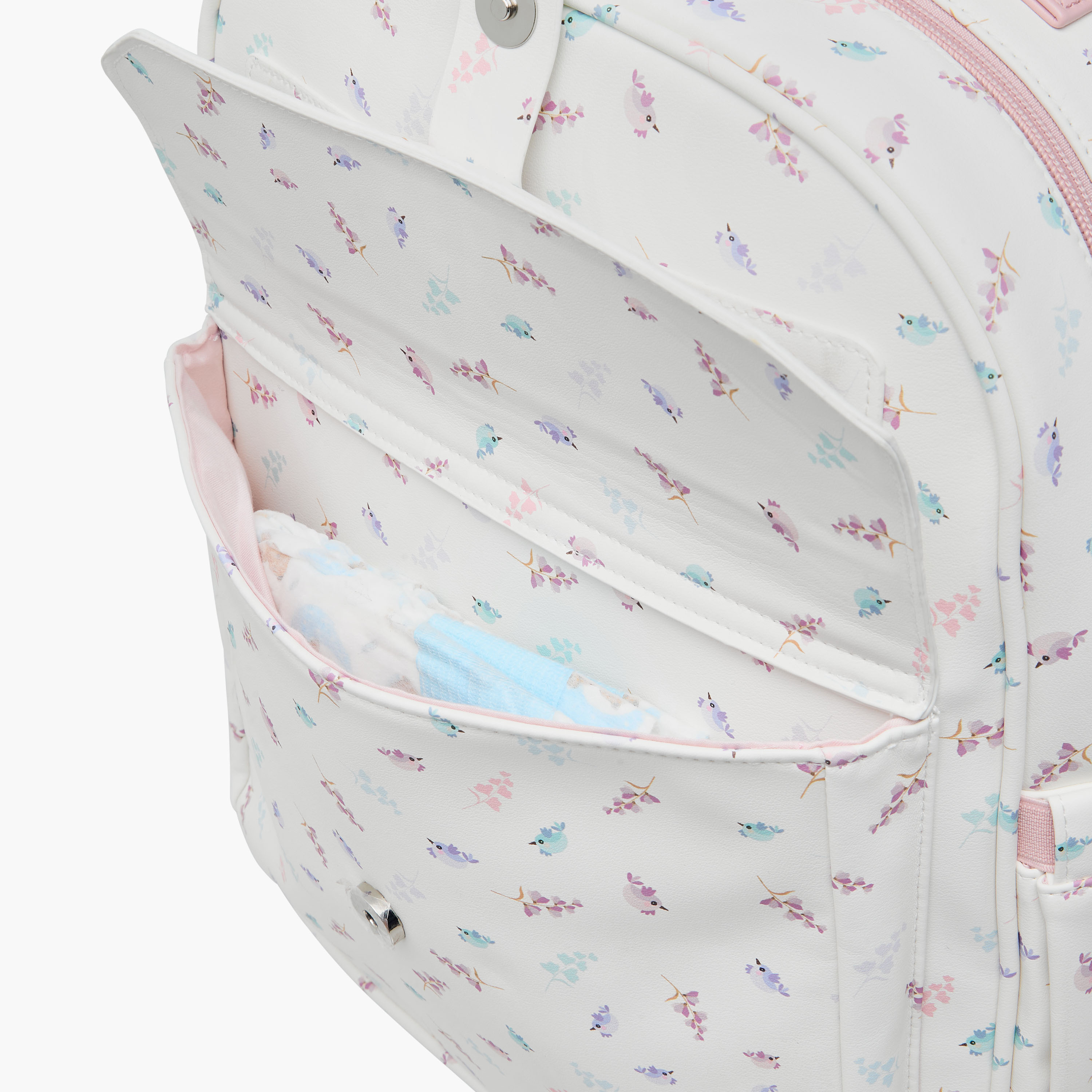 Giggles Bird Print Diaper Backpack with Adjustable Straps-baby-diapering-diaperbags-image-12