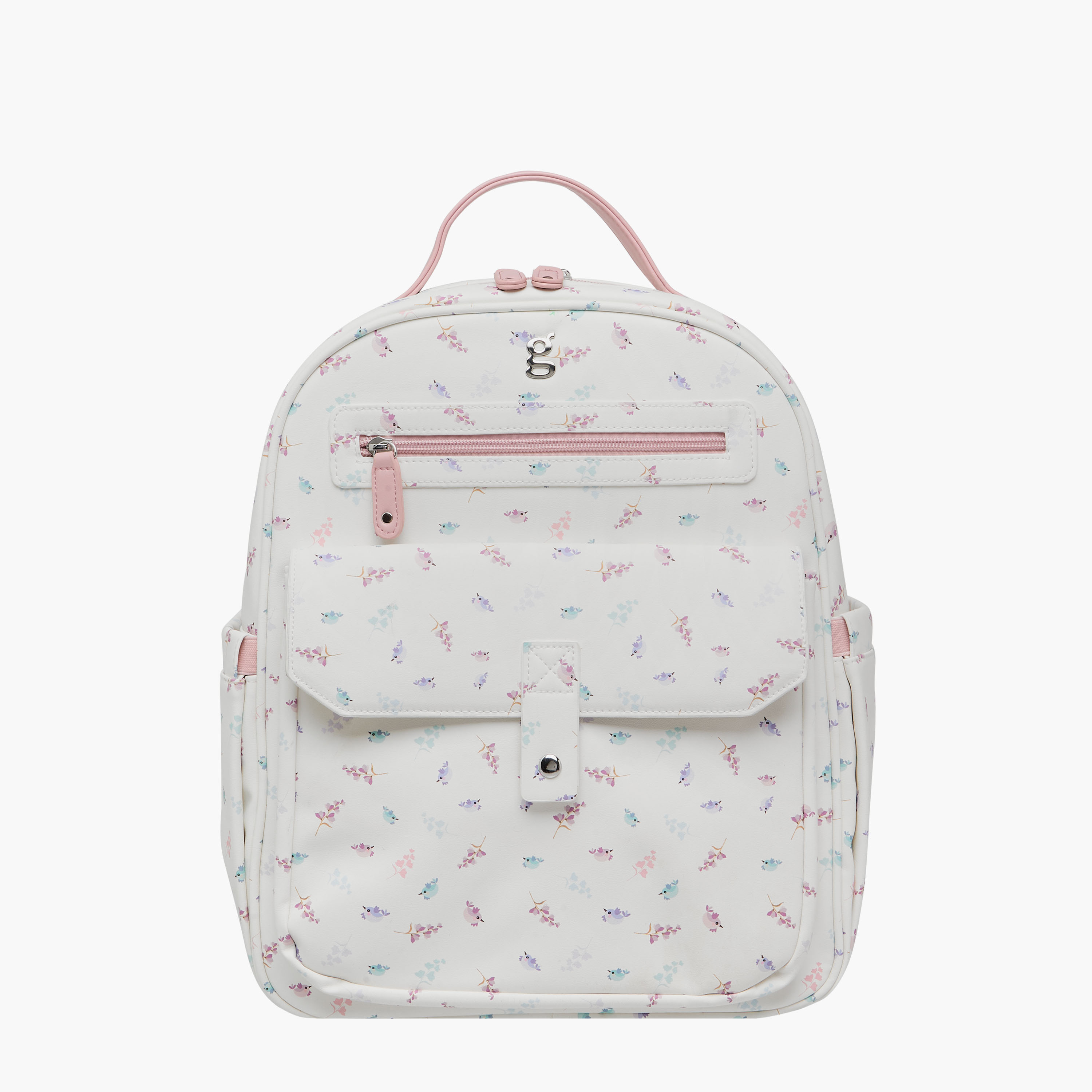 Giggles Bird Print Diaper Backpack with Adjustable Straps-baby-diapering-diaperbags-image-3