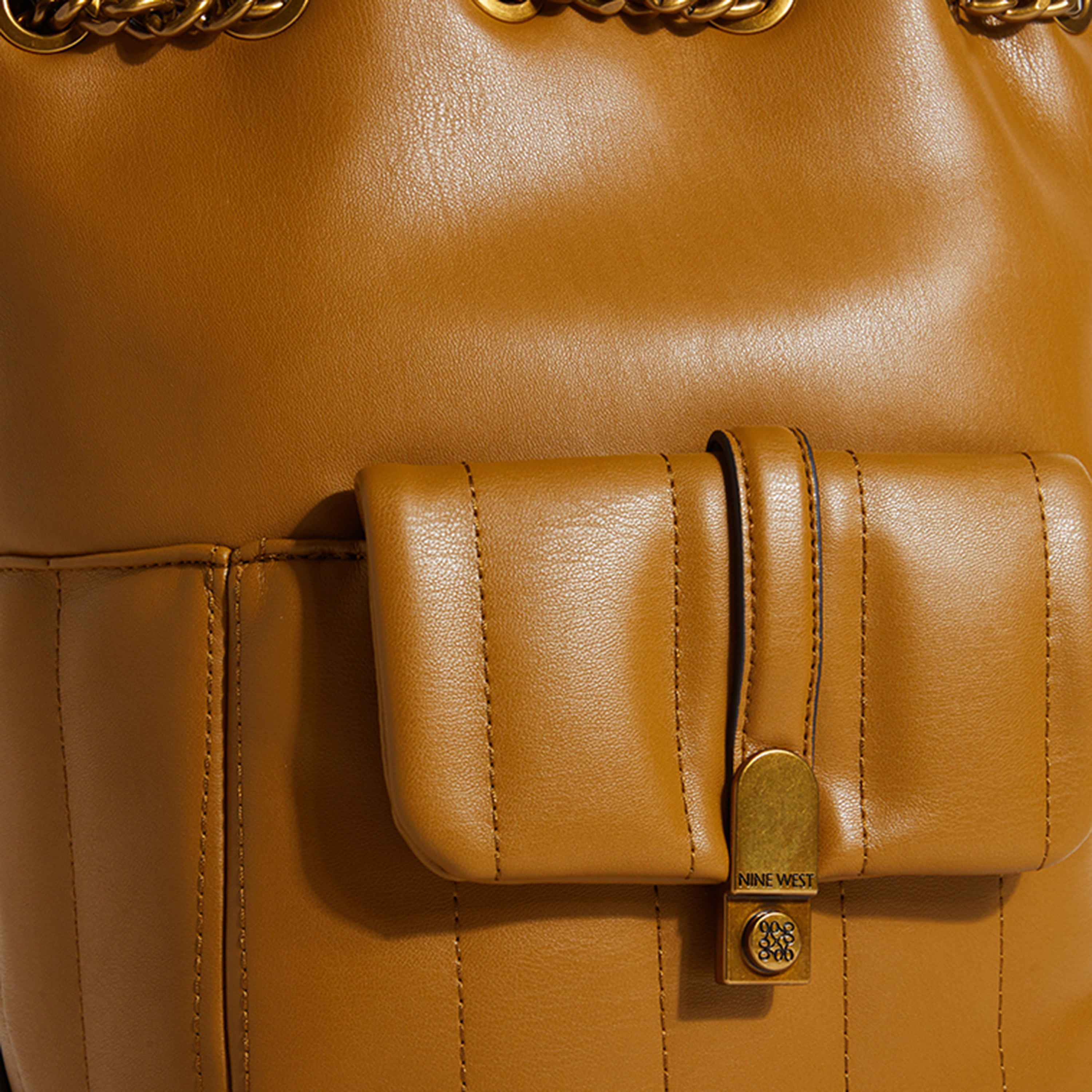 Nine West Evadne Plain Backpack with Drawstring Closure and Adjustable Strap-women-bagsandwallets-backpacks-image-3