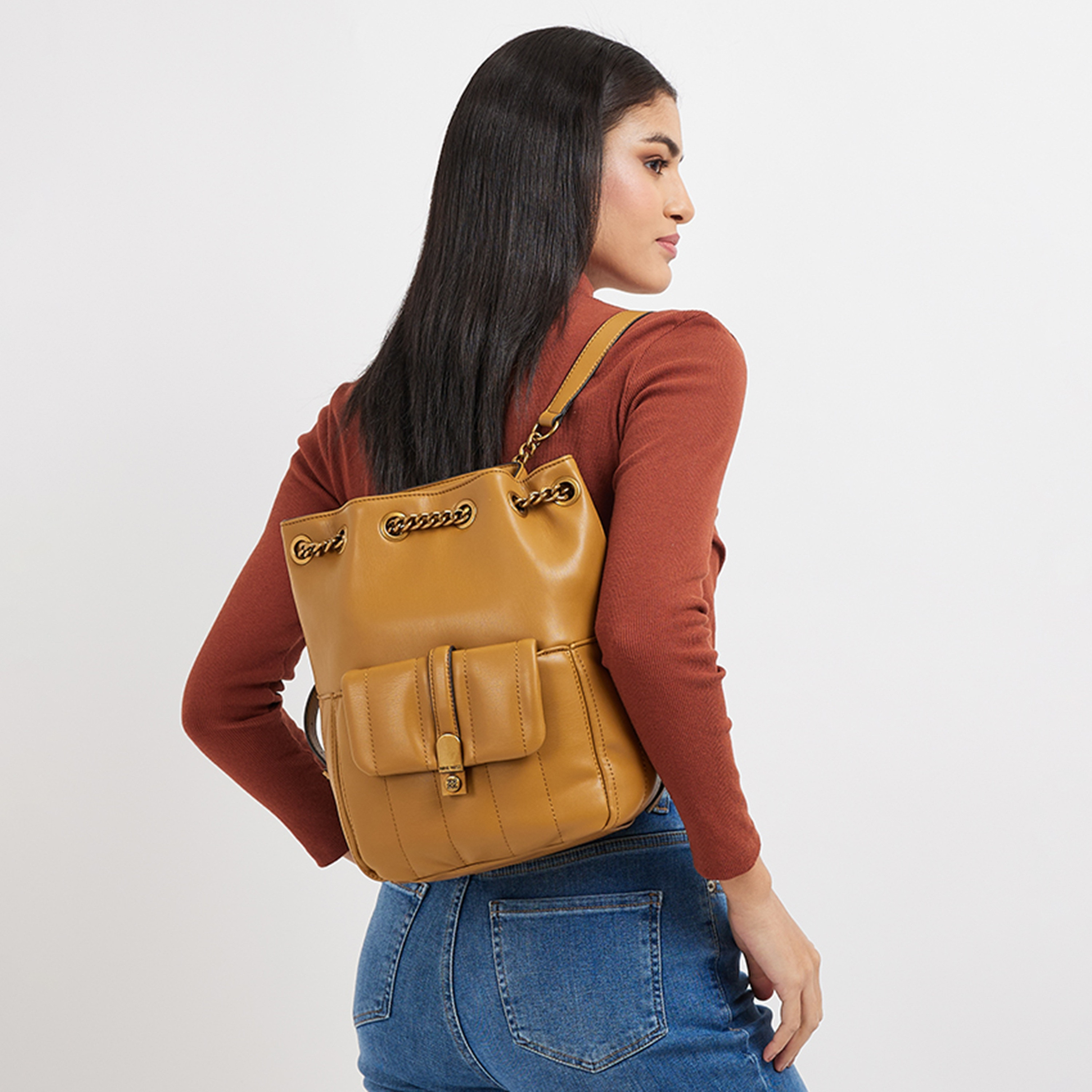 Nine West Evadne Plain Backpack with Drawstring Closure and Adjustable Strap-women-bagsandwallets-backpacks-image-4