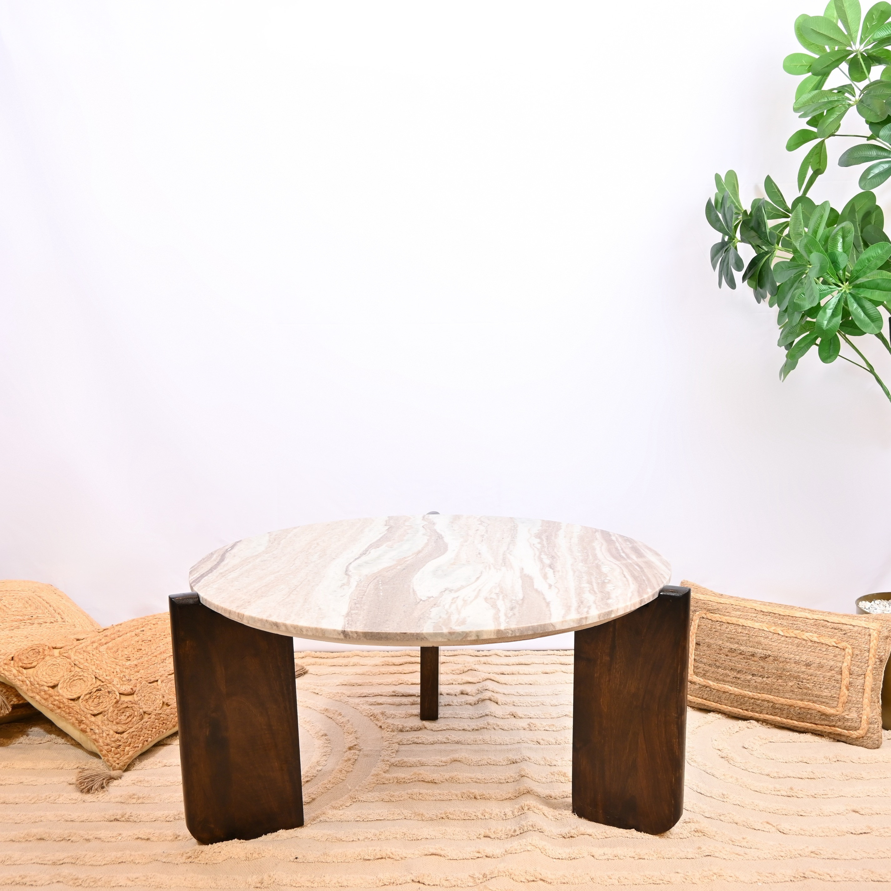 طاولة قهوة بسطح رخام من لايف ستايل - 90 سم-furniture-livingroom-coffeetables-image-2