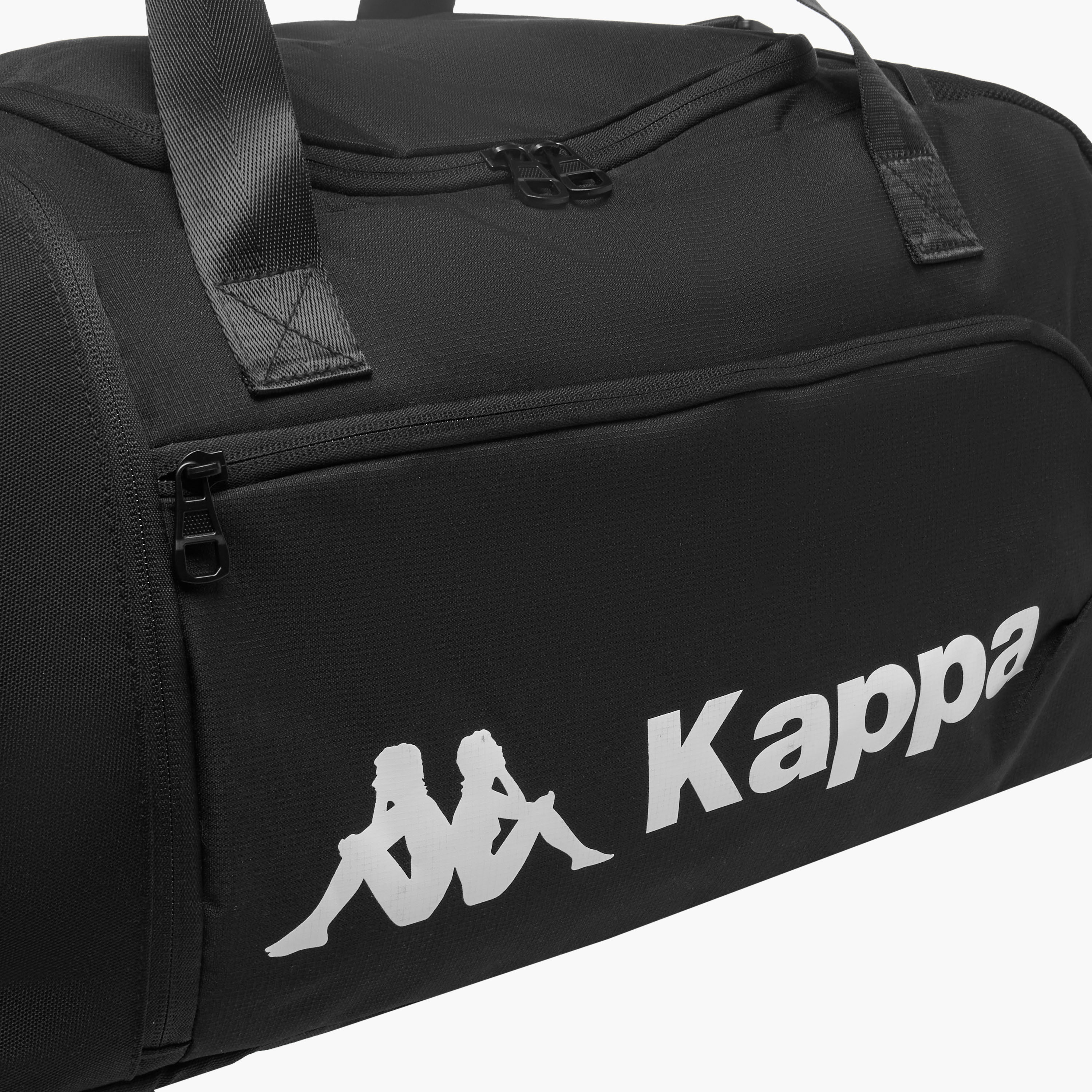 Kappa Logo Print Duffle Bag with Detachable Strap-travel-luggagesandbags-dufflebags-image-5