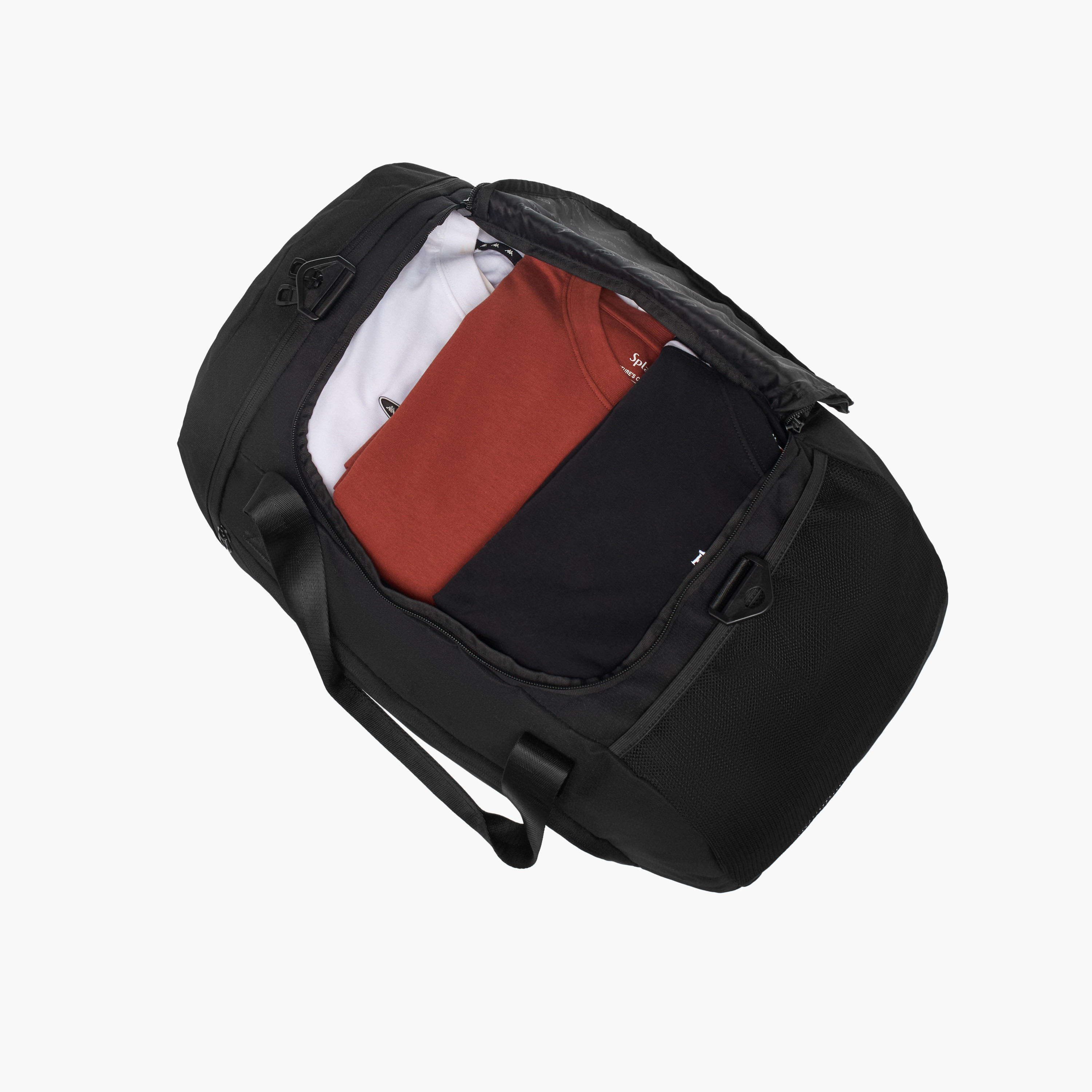 Kappa Logo Print Duffle Bag with Detachable Strap-travel-luggagesandbags-dufflebags-image-9