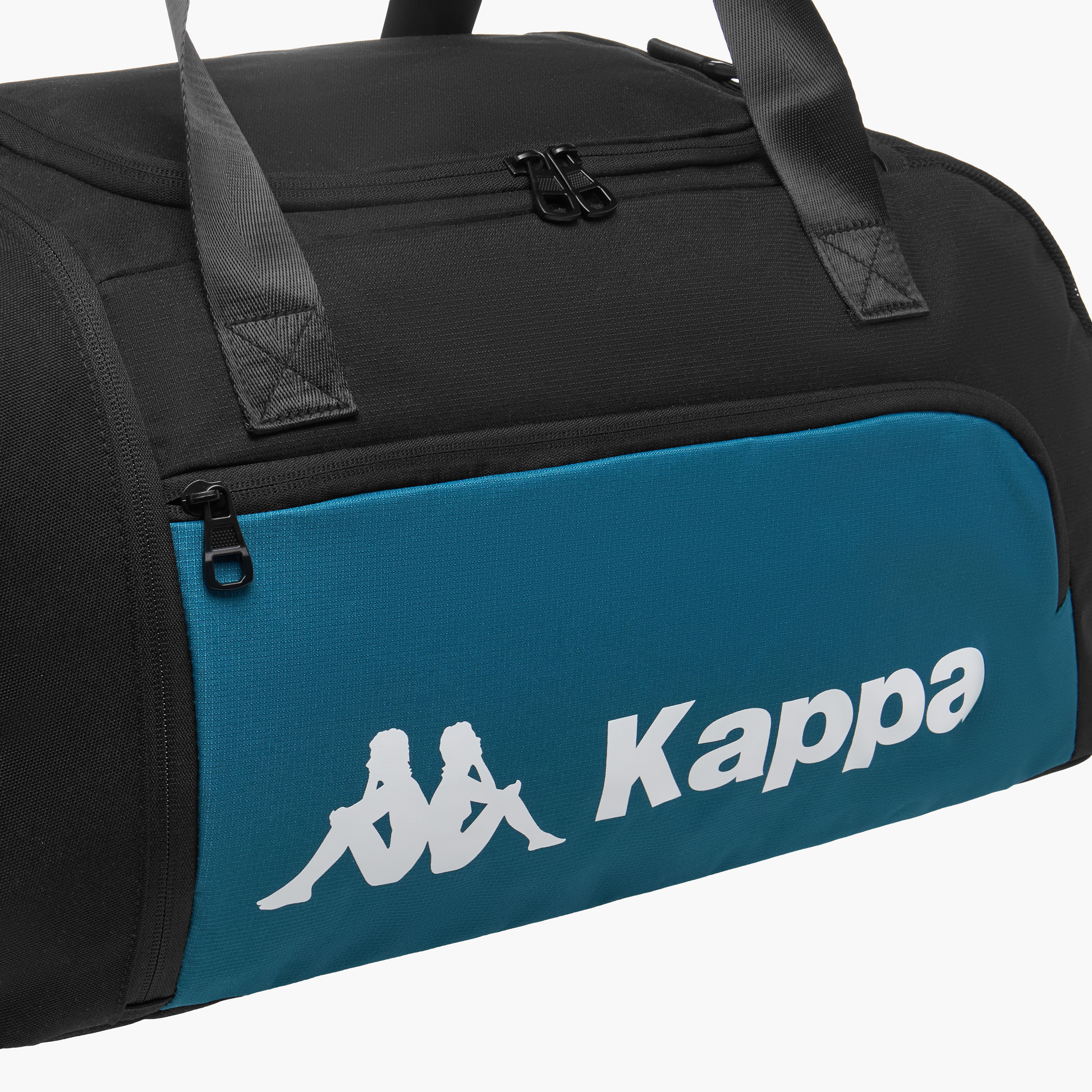 Kappa Logo Print Duffle Bag with Detachable Strap-travel-luggagesandbags-dufflebags-image-5