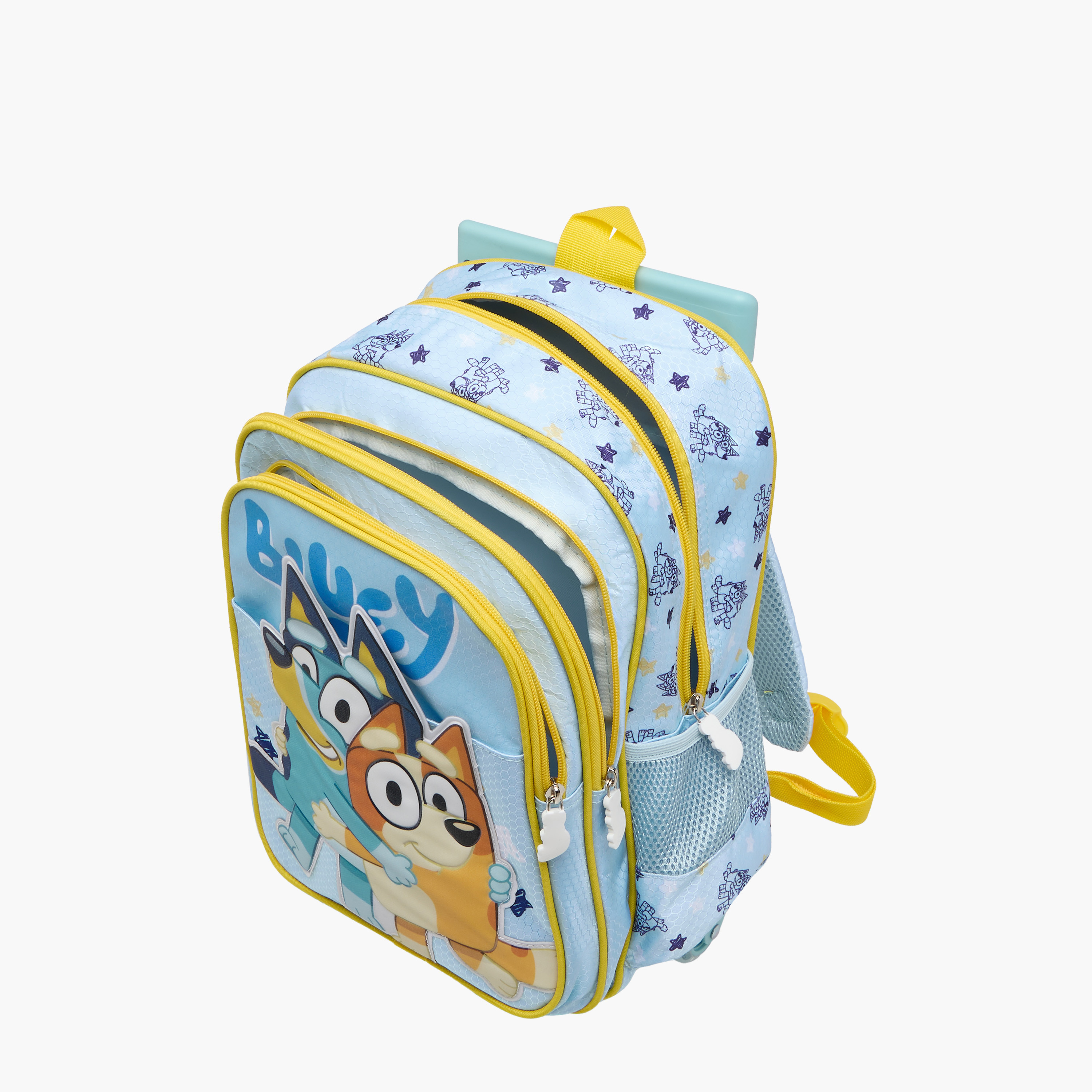 Bluey Print Trolley Backpack with Retractable Handle and Zip Closure - 16 Inches-school-bagsandbackpacks-trolleybags-image-12