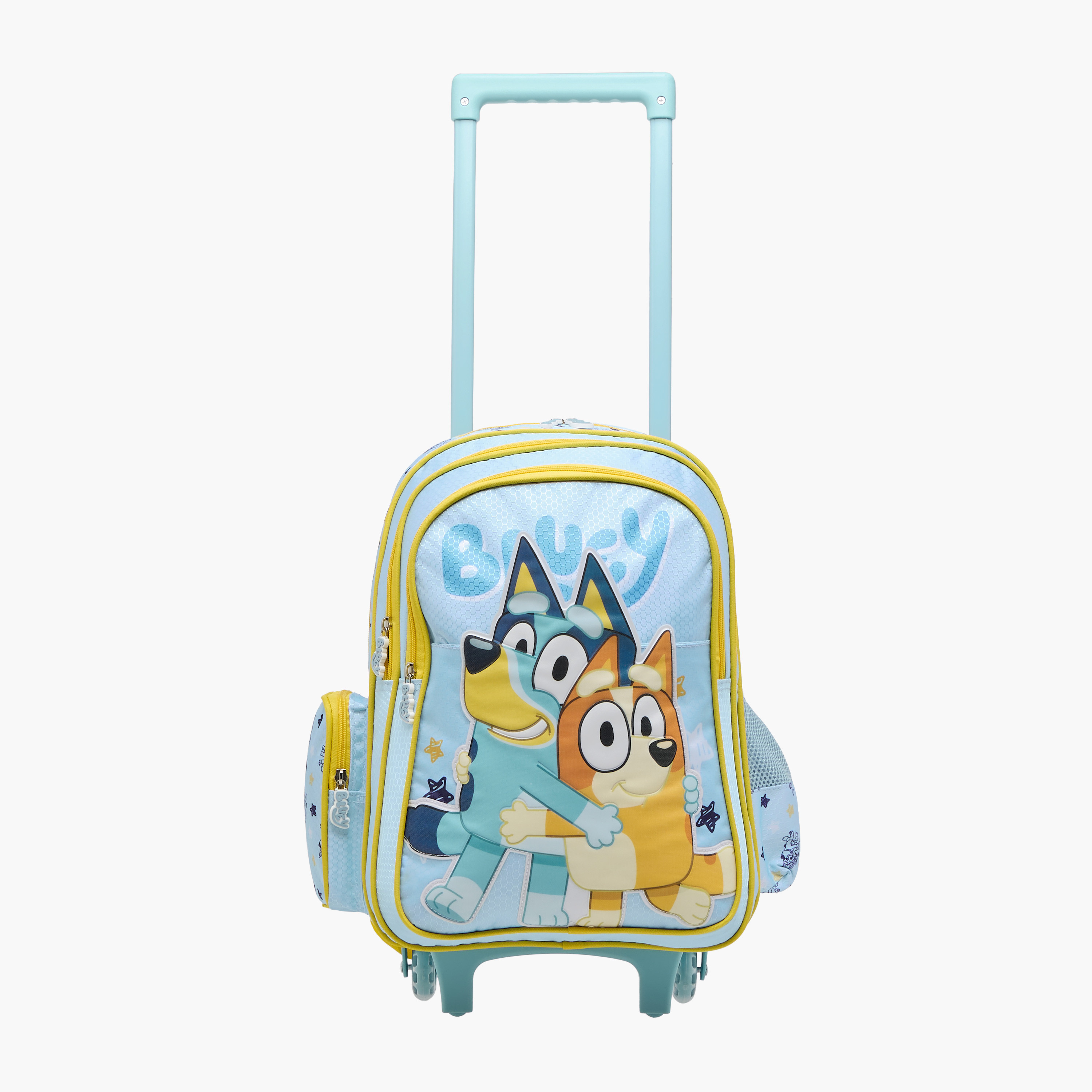 Bluey Print Trolley Backpack with Retractable Handle and Zip Closure - 16 Inches-school-bagsandbackpacks-trolleybags-image-2