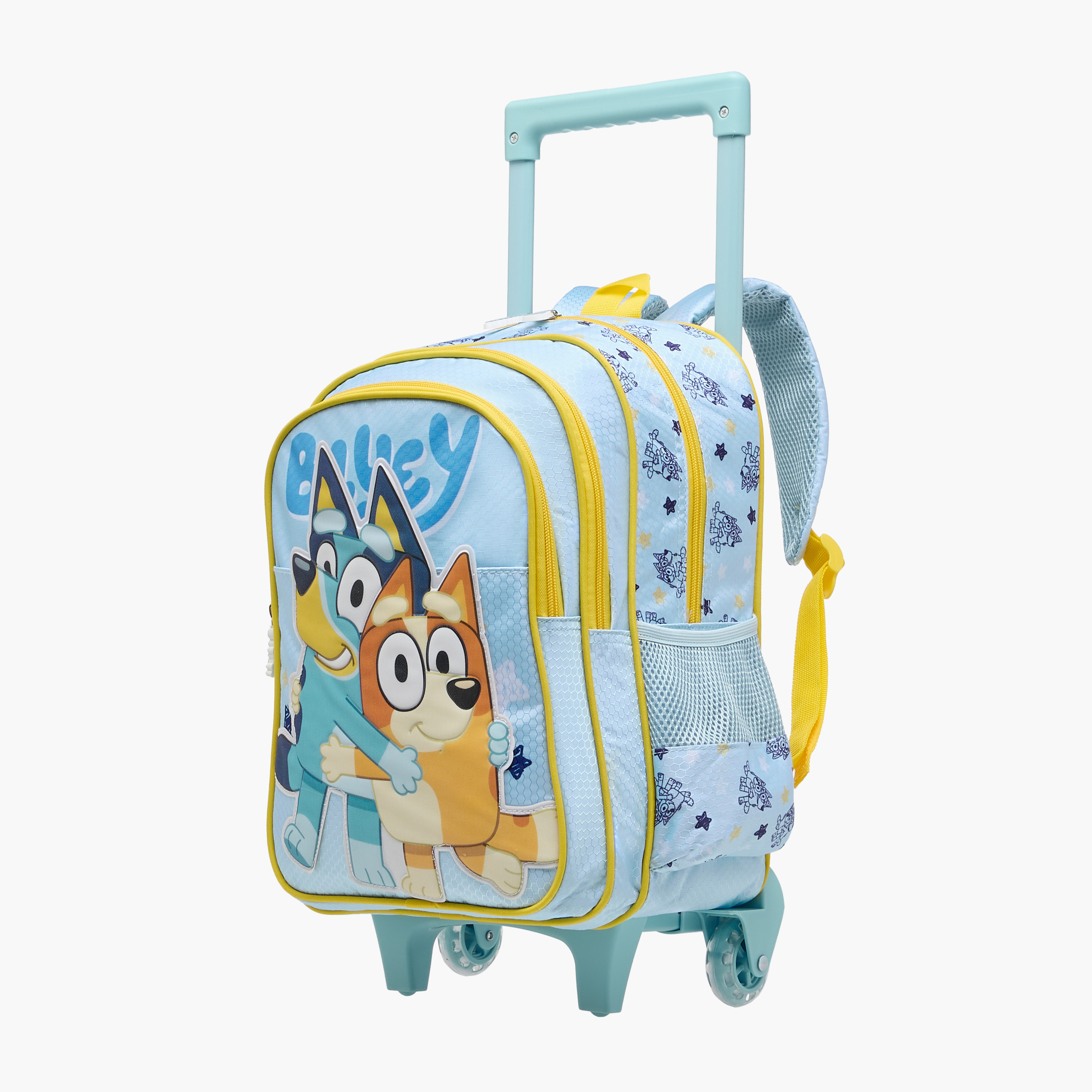 Bluey Print Trolley Backpack with Retractable Handle and Zip Closure - 16 Inches-school-bagsandbackpacks-trolleybags-image-3
