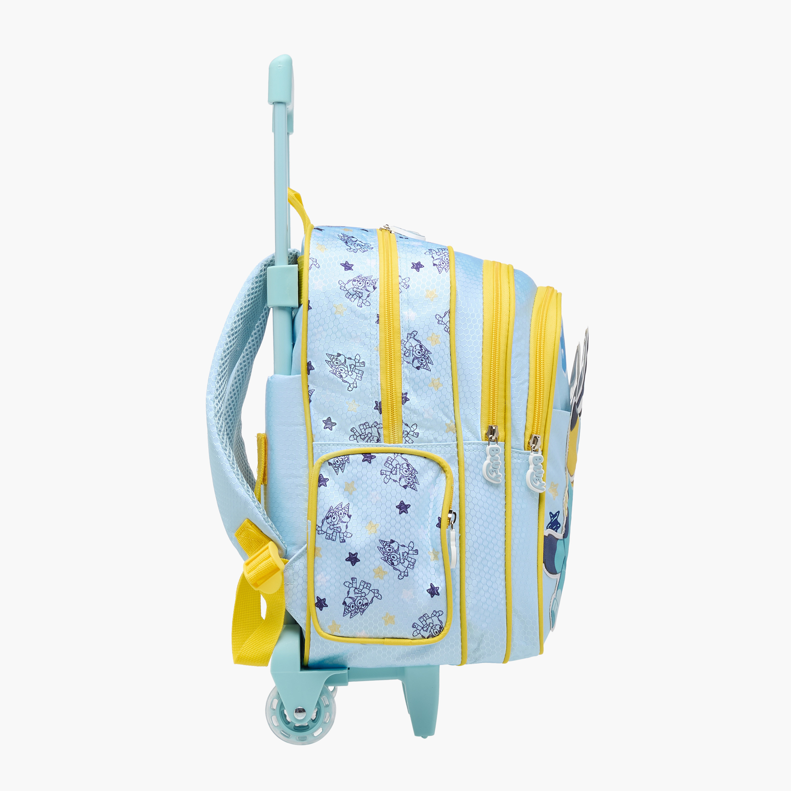 Bluey Print Trolley Backpack with Retractable Handle and Zip Closure - 16 Inches-school-bagsandbackpacks-trolleybags-image-5