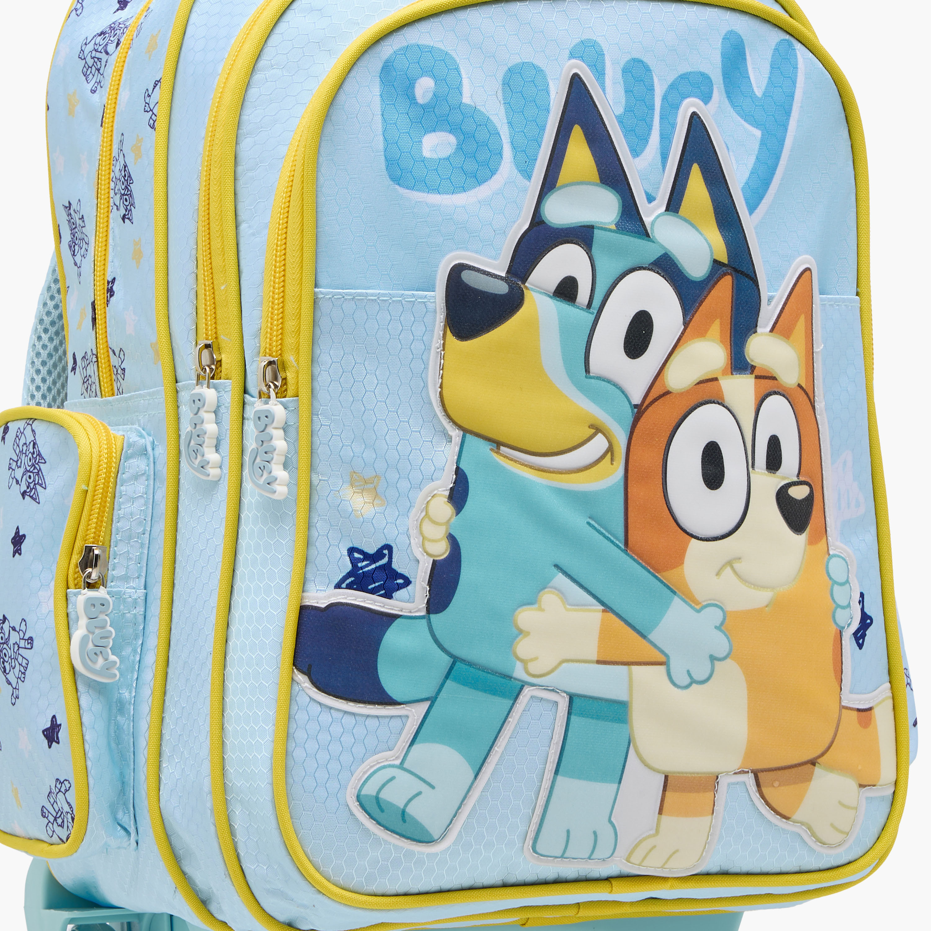 Bluey Print Trolley Backpack with Retractable Handle and Zip Closure - 16 Inches-school-bagsandbackpacks-trolleybags-image-6