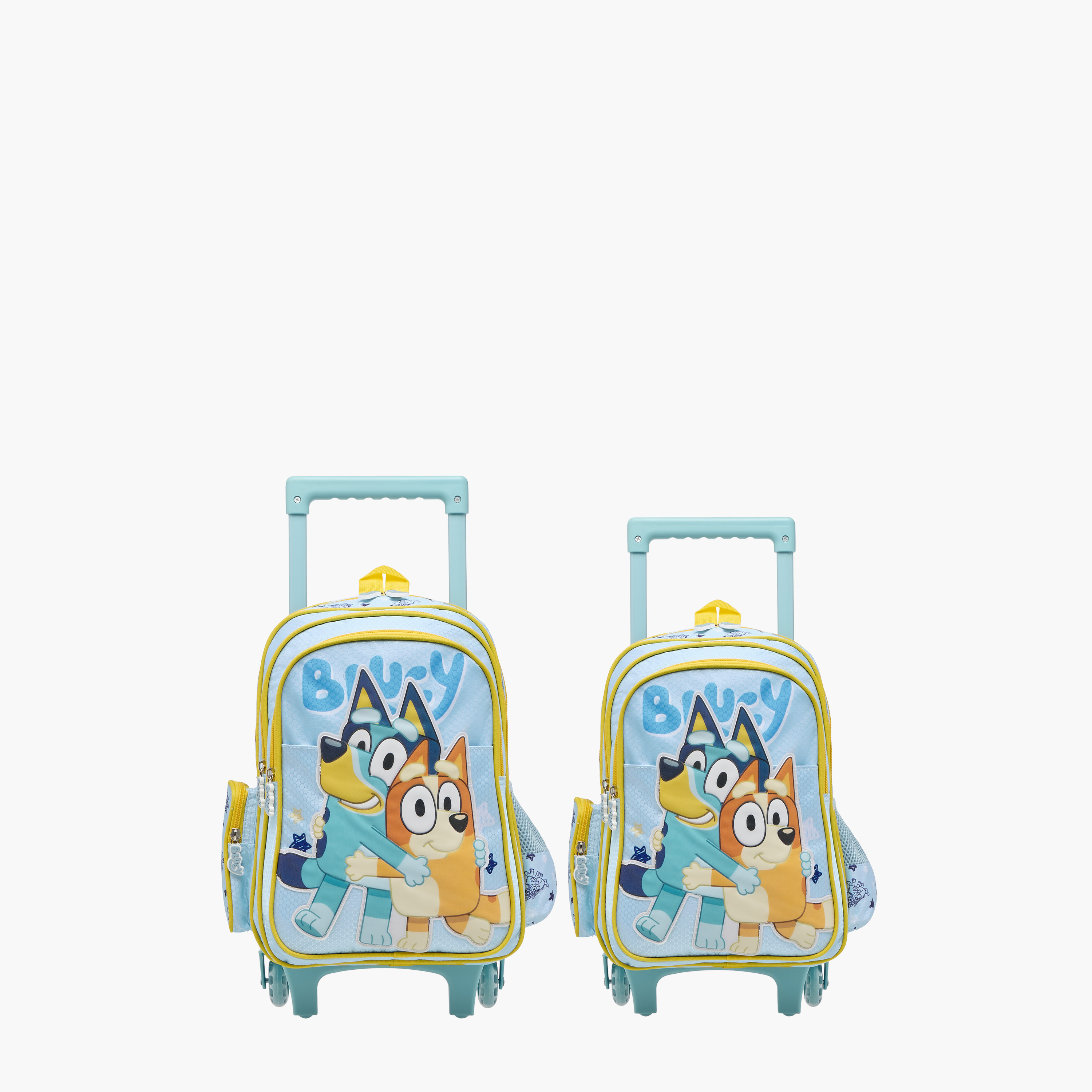 Bluey Print Trolley Backpack with Retractable Handle and Zip Closure - 14 Inches-school-bagsandbackpacks-trolleybags-image-14