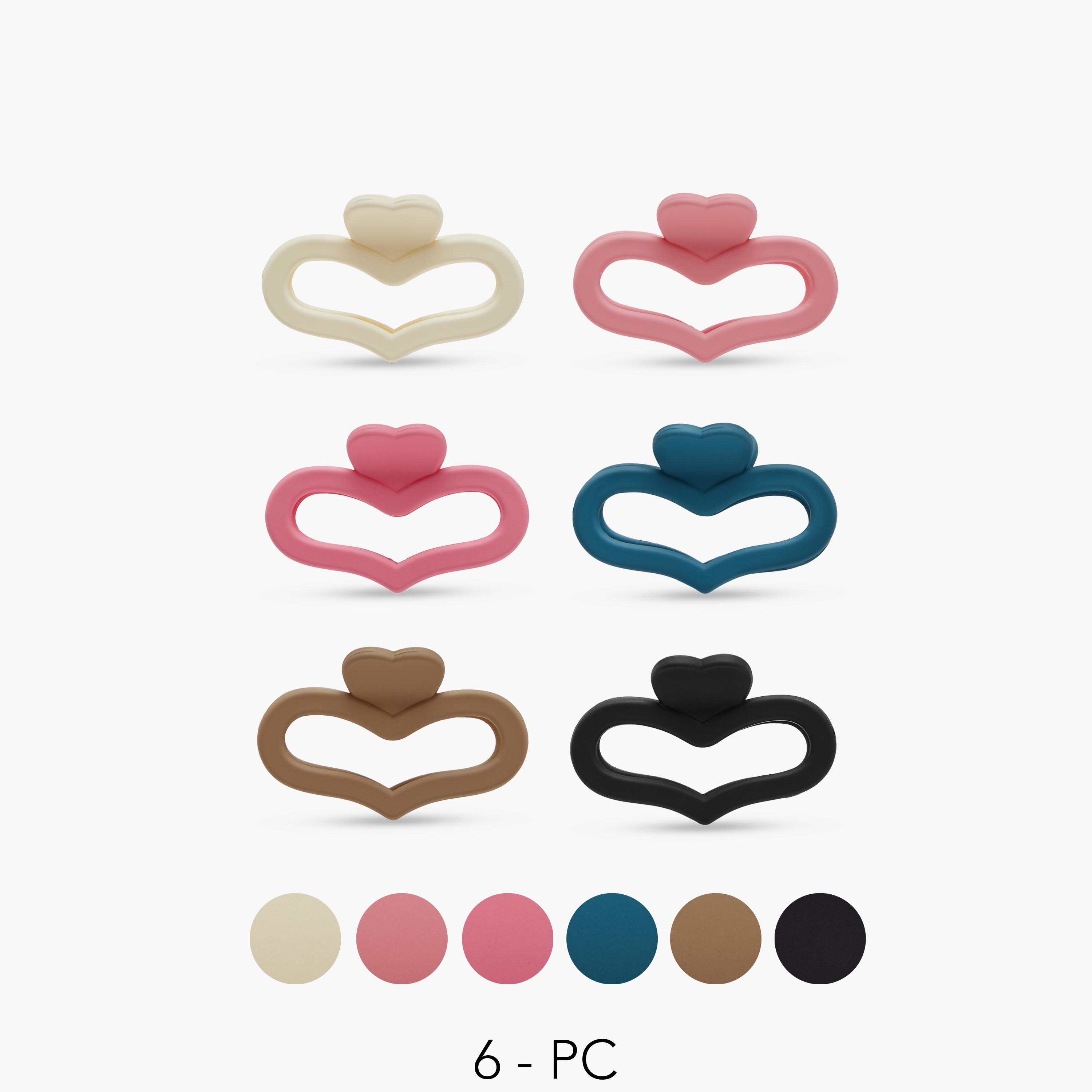 Solid Hair Clamp - Set of 6-women-hairaccessories-clamps-image-1