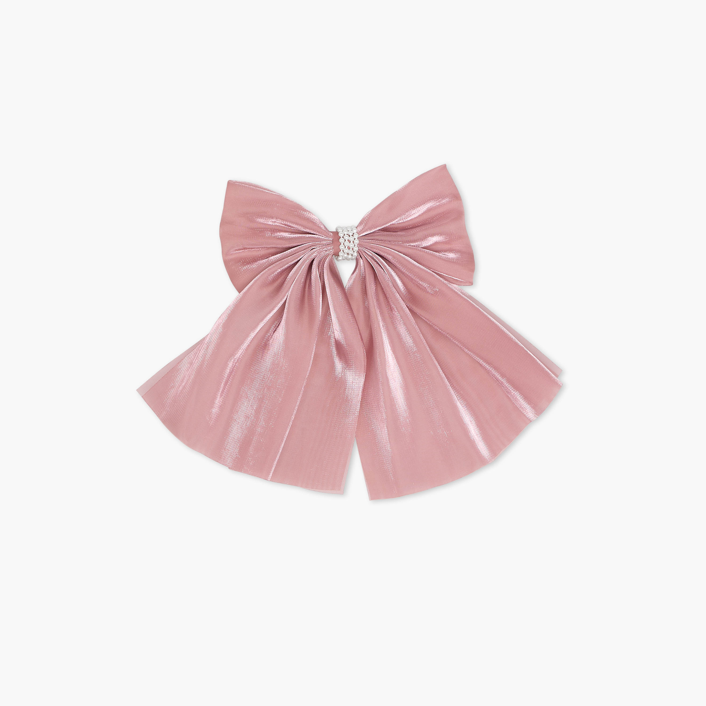 Pearl Embellished Bow Barrette Hair Clip-women-hairaccessories-clips-image-1