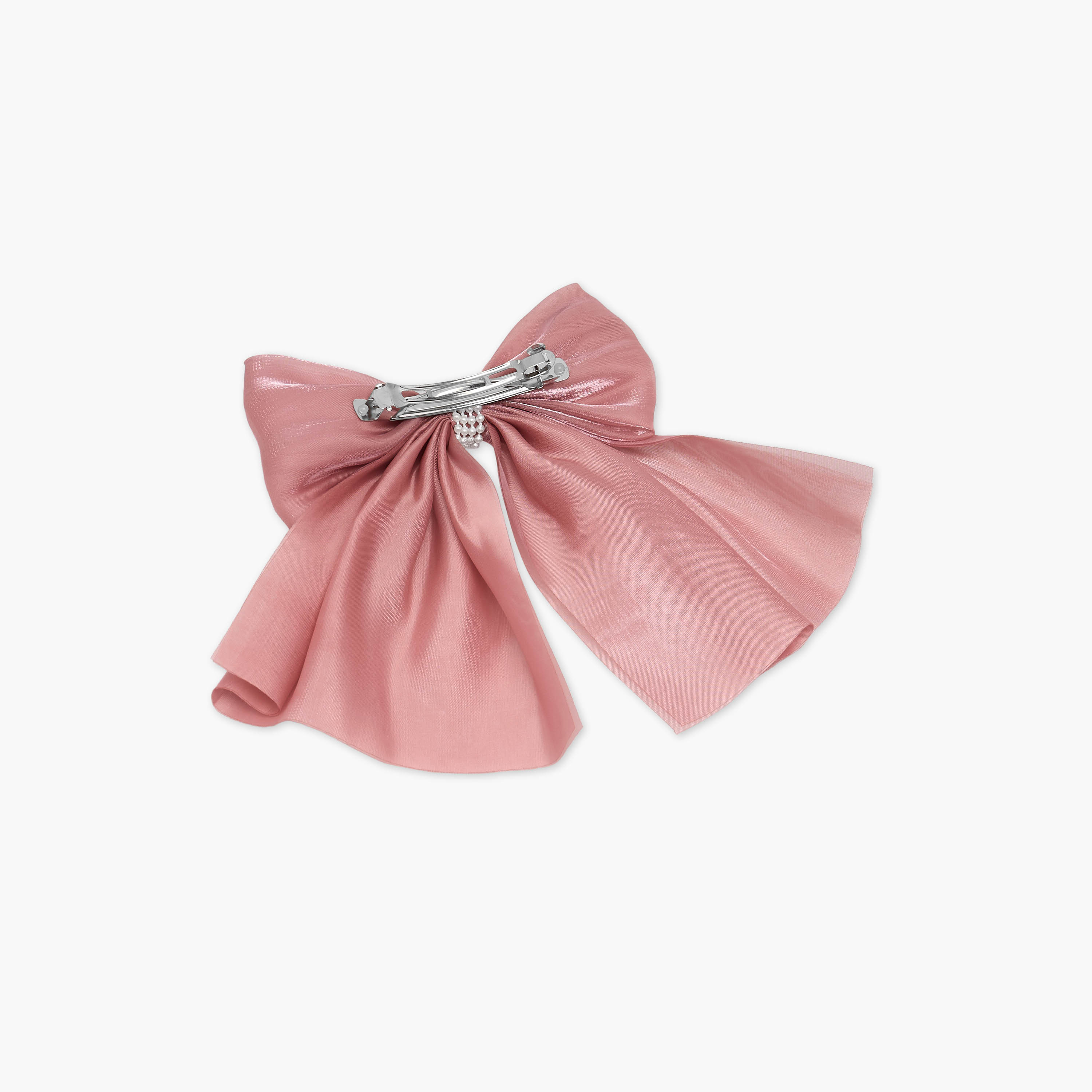 Pearl Embellished Bow Barrette Hair Clip-women-hairaccessories-clips-image-3
