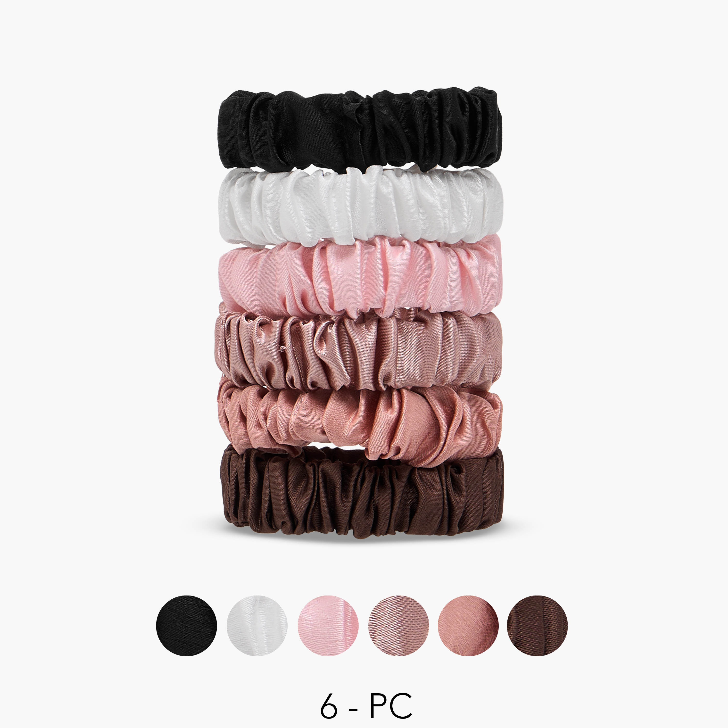 طقم ربطات شعر سادة - 6 قطع-women-hairaccessories-scrunchies-image-1