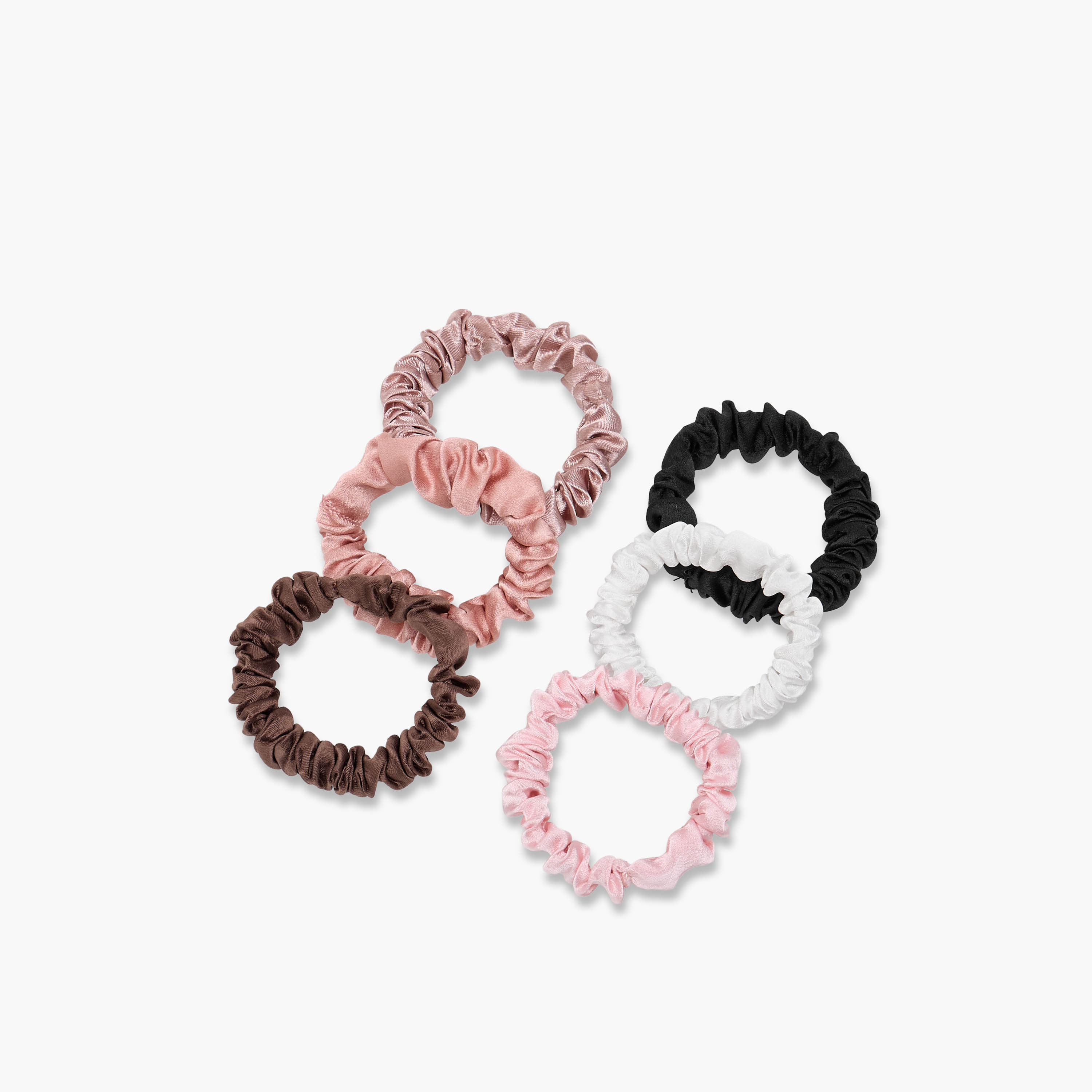 طقم ربطات شعر سادة - 6 قطع-women-hairaccessories-scrunchies-image-3