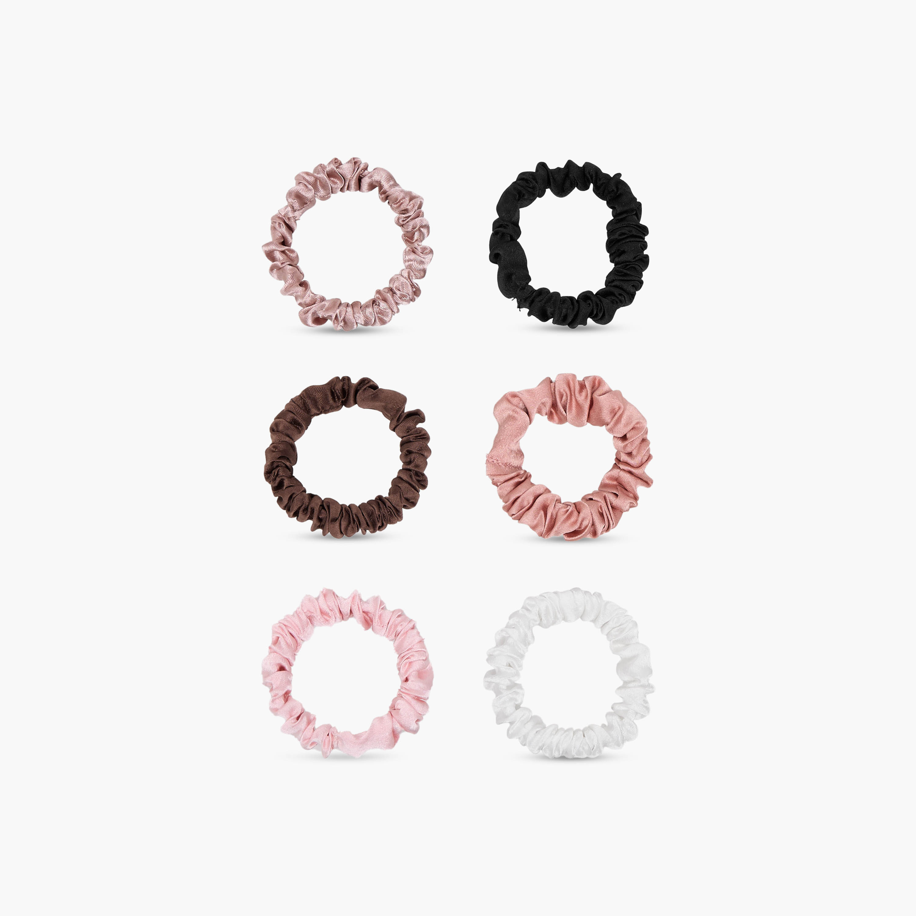 طقم ربطات شعر سادة - 6 قطع-women-hairaccessories-scrunchies-image-4