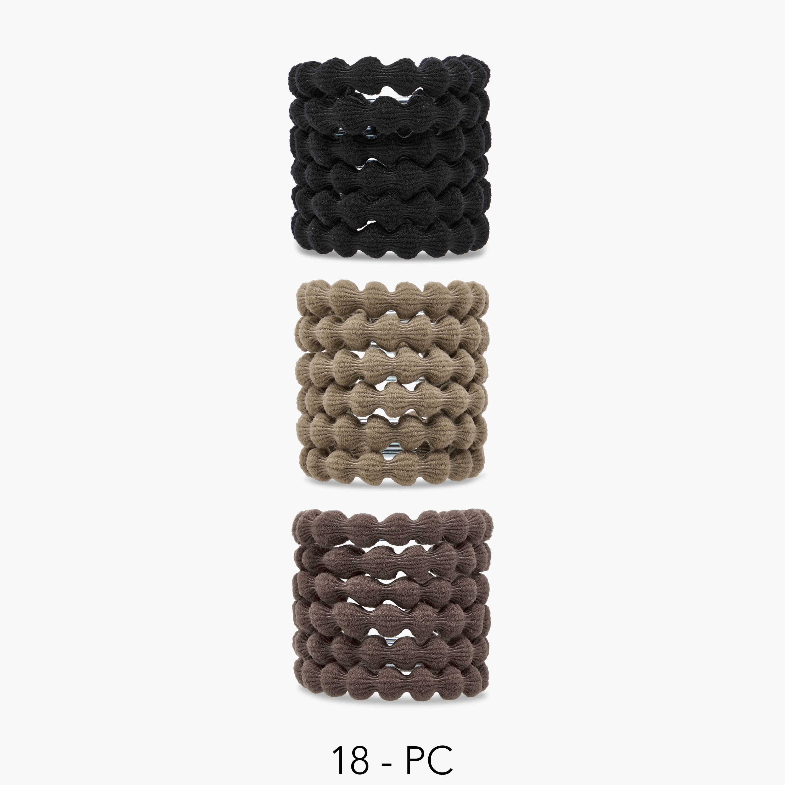 Textured Hair Tie - Set of 18-women-hairaccessories-bands-image-1