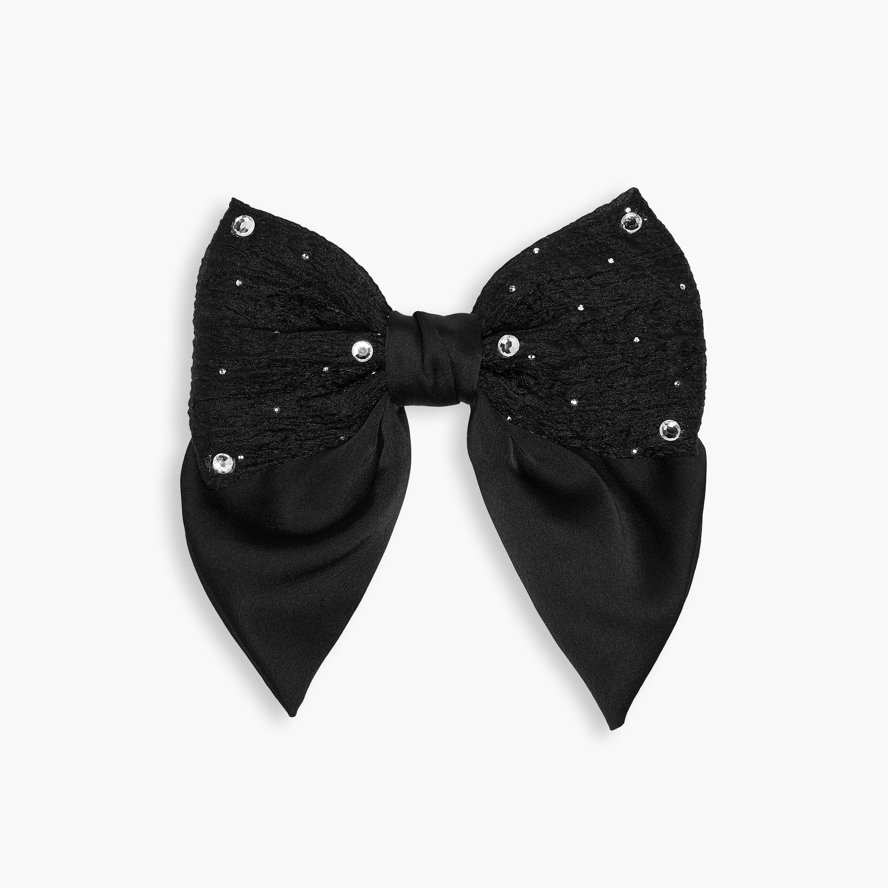 Embellished Bow Barrette Hair Clip-women-hairaccessories-clips-image-1