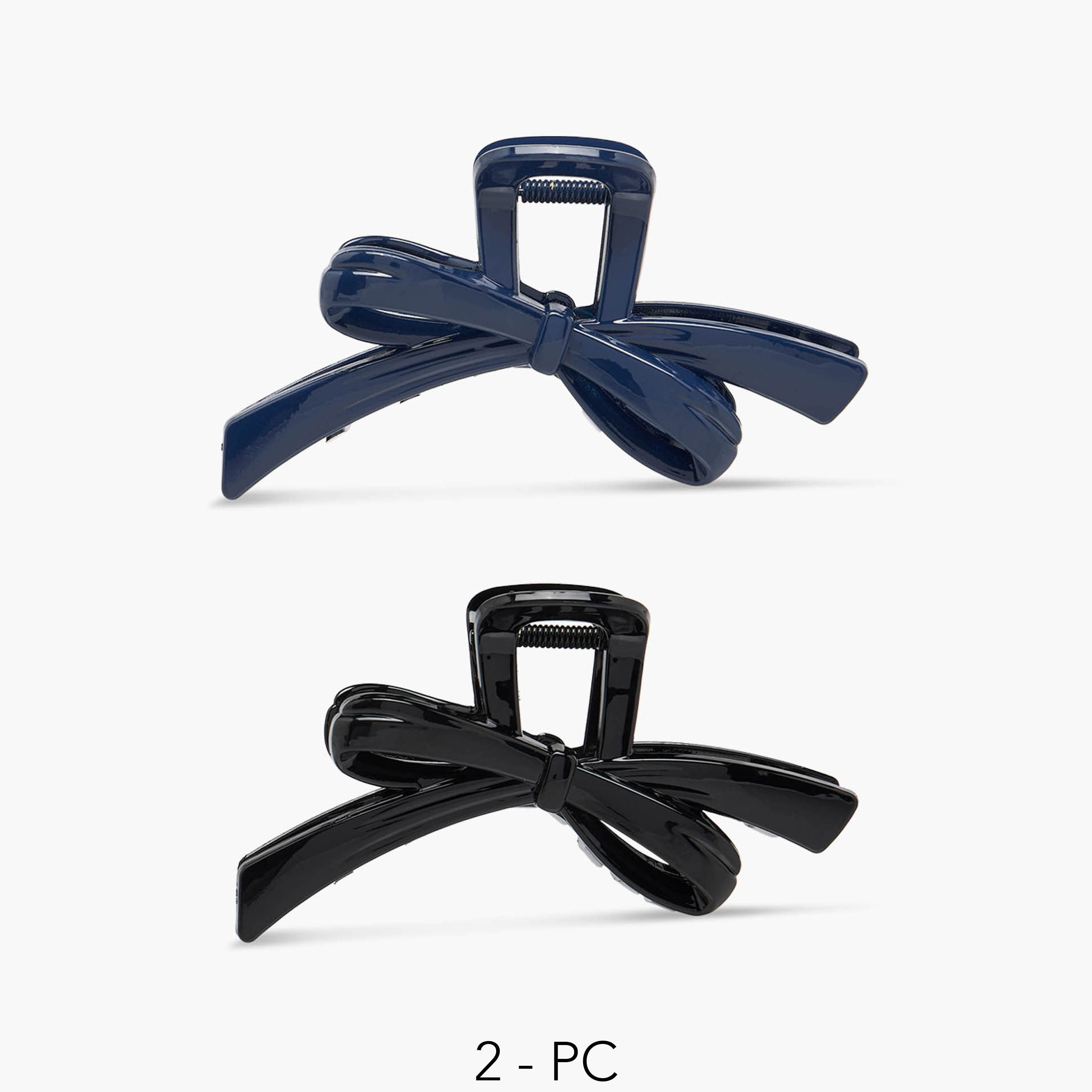 Solid Bow Hair Clamp - Set of 2-women-hairaccessories-clamps-image-1