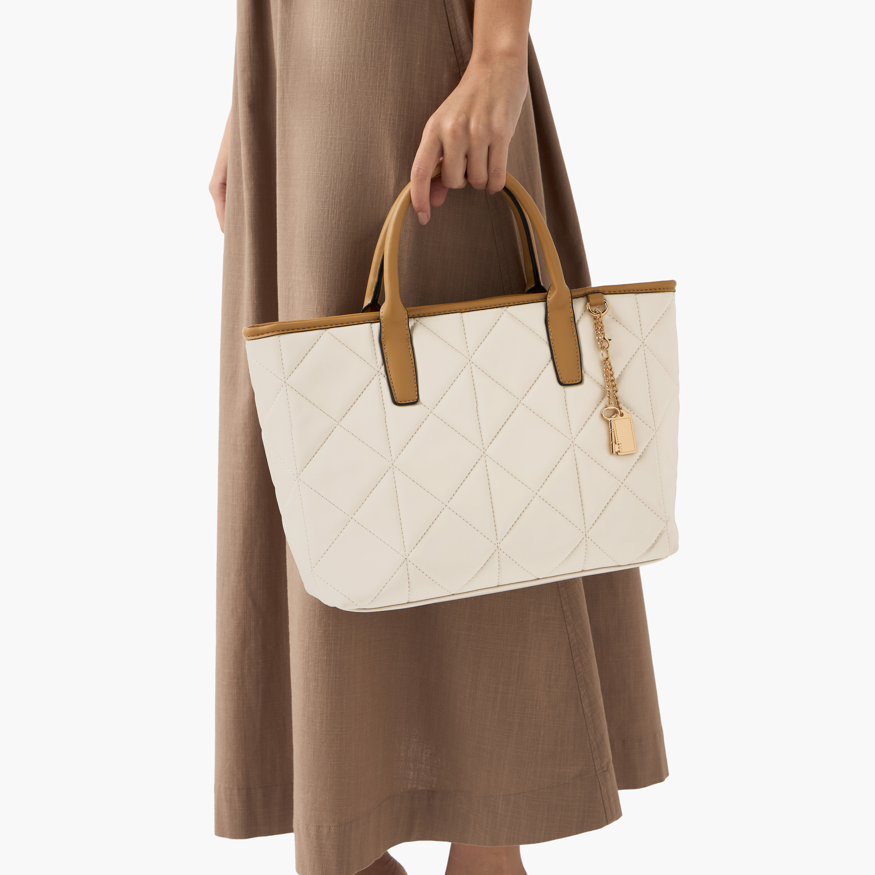 شنطة توت مبطنة بسحاب إغلاق ومقبض مزدوج من أدور-women-bagsandwallets-handbags-image-8