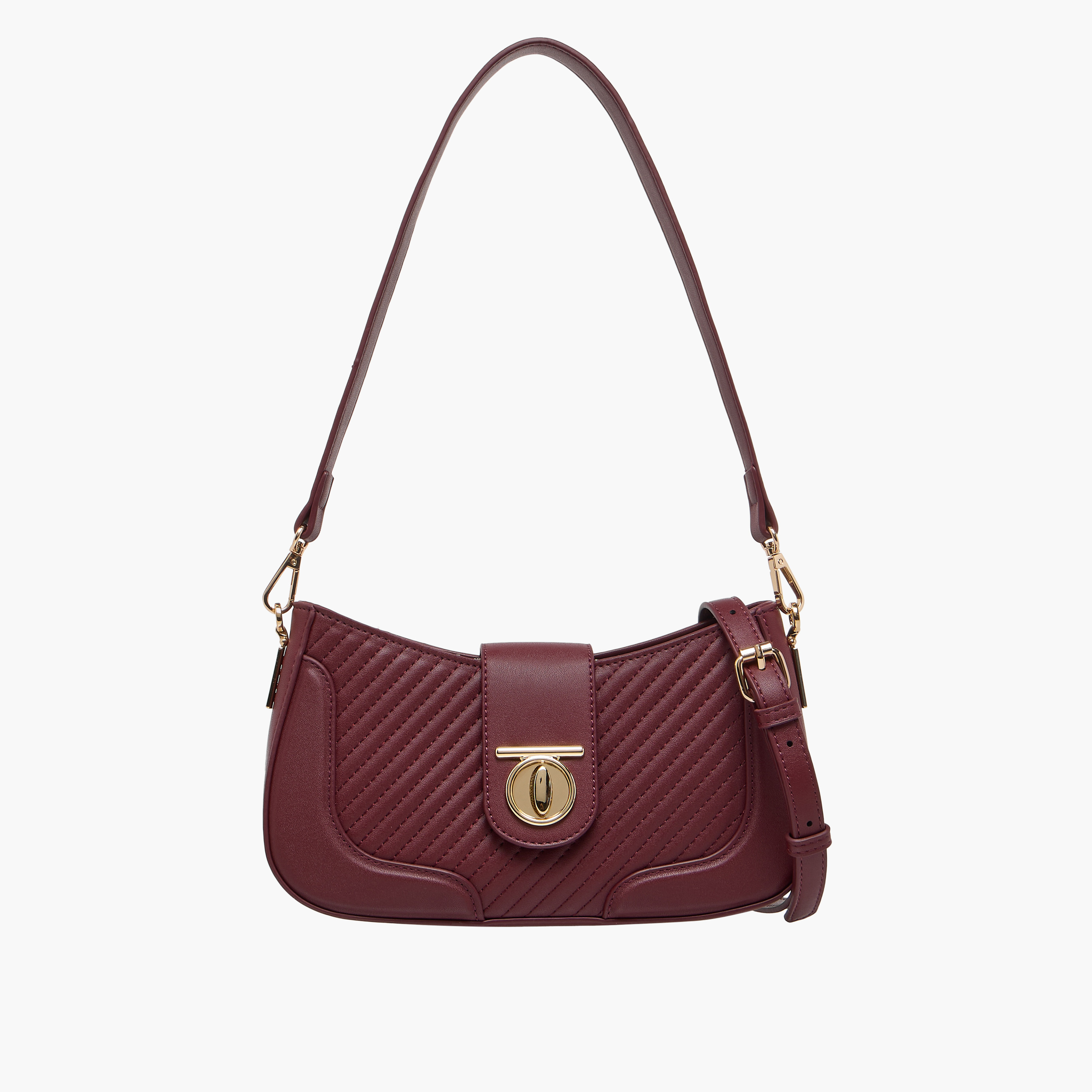 Sasha Quilted Crossbody Bag with Detachable Strap and Zip Closure-women-bagsandwallets-handbags-image-1