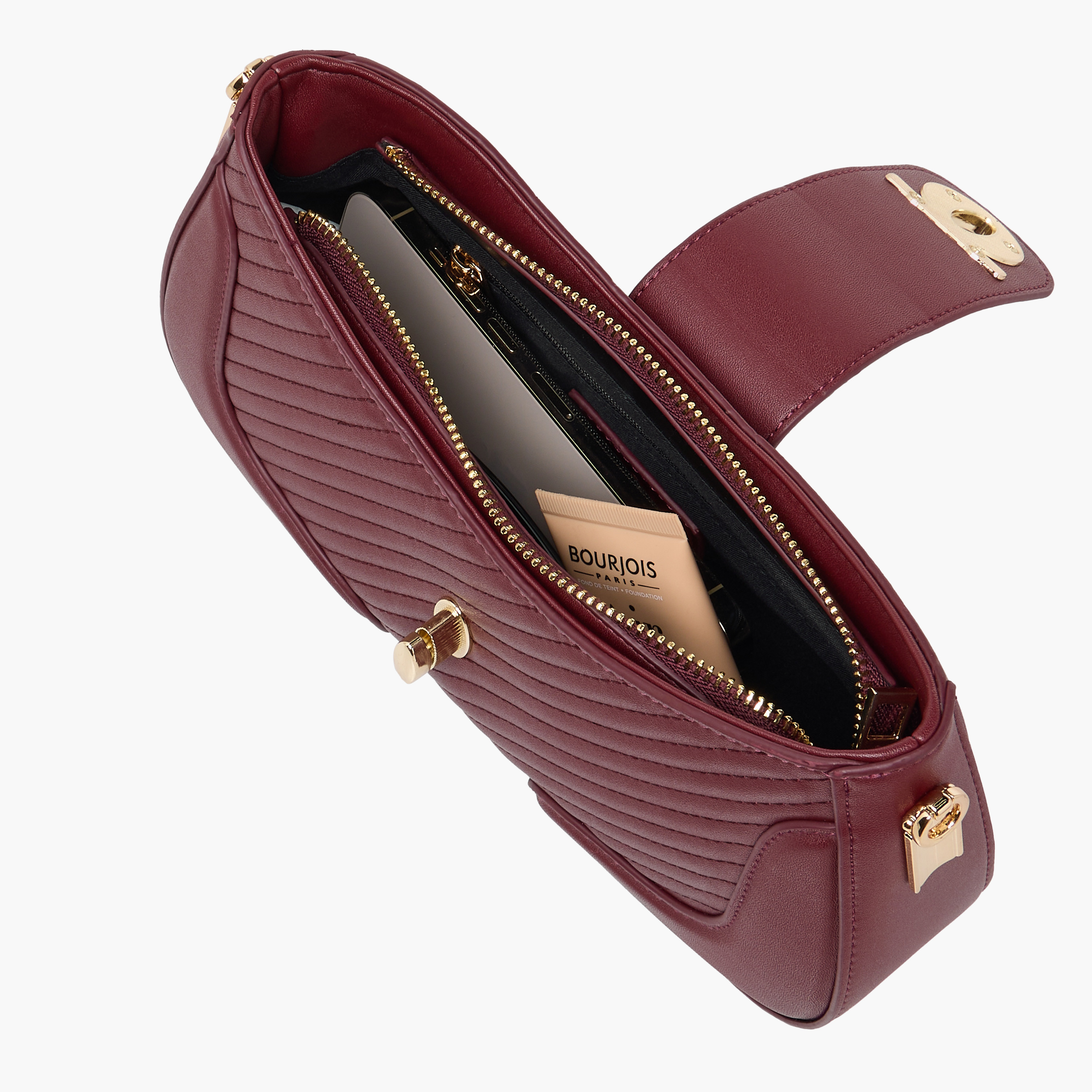 Sasha Quilted Crossbody Bag with Detachable Strap and Zip Closure-women-bagsandwallets-handbags-image-9
