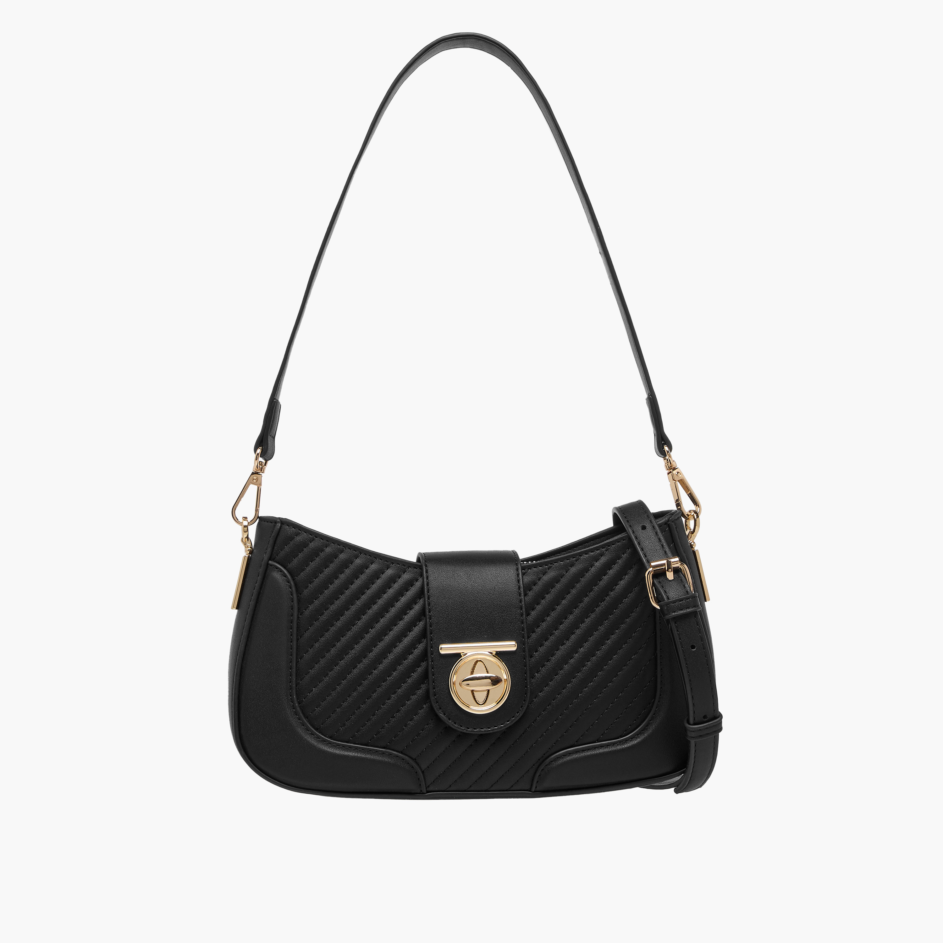 شنطة كروس بودي مبطنة بحمالات قابلة للفصل وقفل إغلاق دوّار من ساشا-women-bagsandwallets-handbags-image-1
