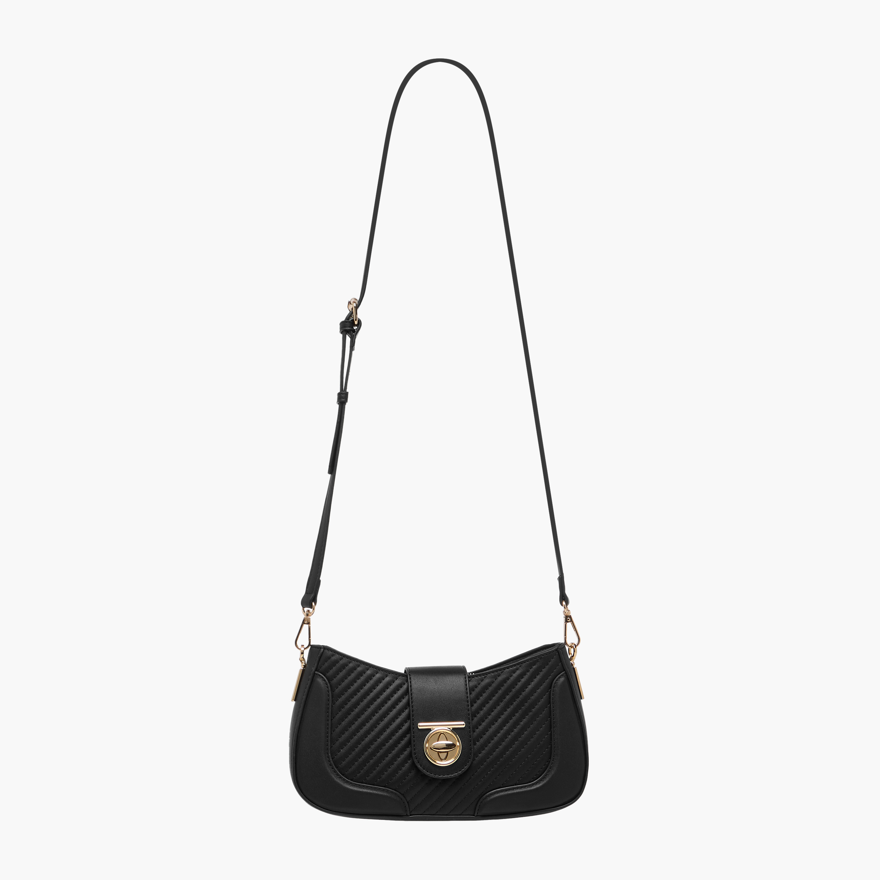 شنطة كروس بودي مبطنة بحمالات قابلة للفصل وقفل إغلاق دوّار من ساشا-women-bagsandwallets-handbags-image-3