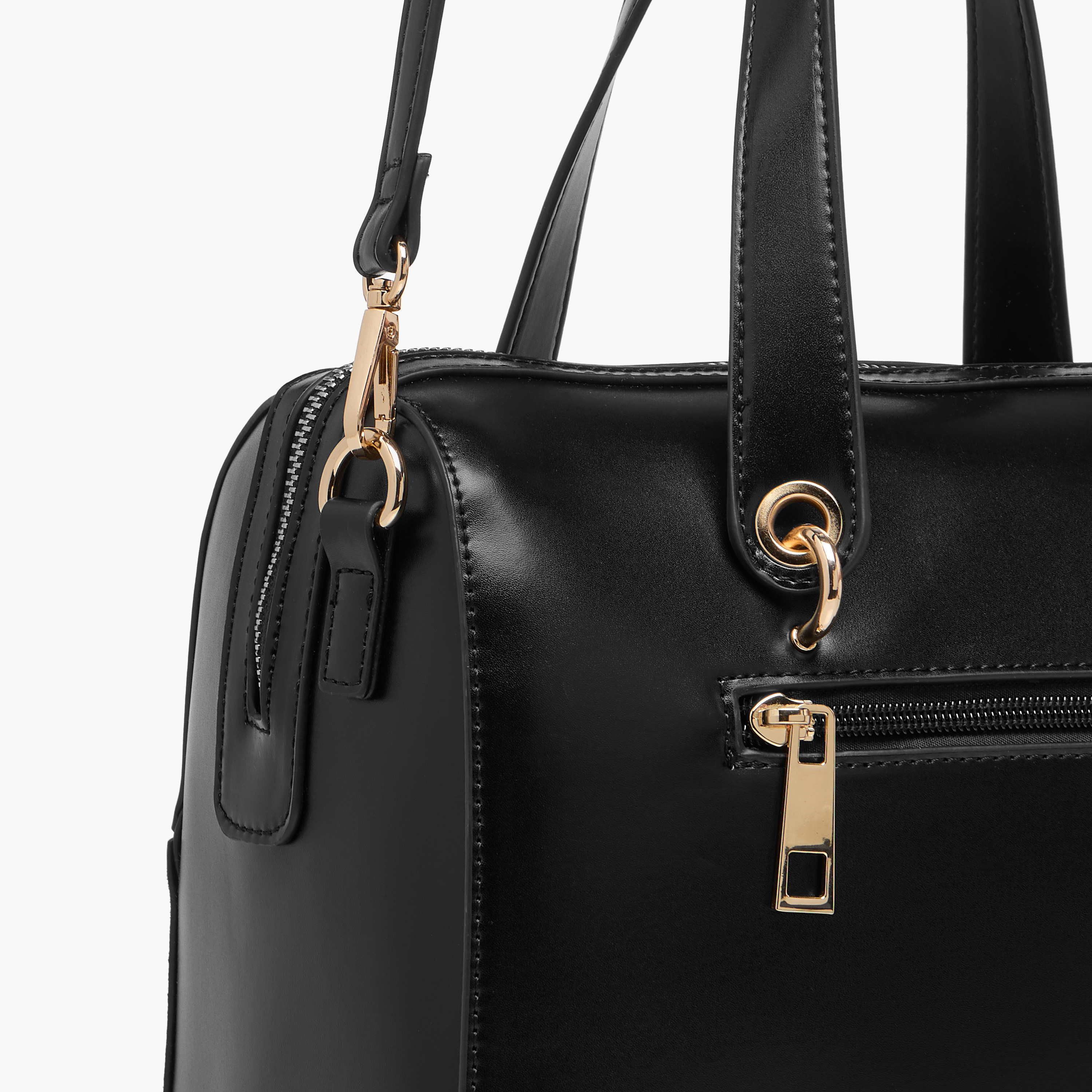 Sasha Panelled Tote Bag with Detachable Strap and Zip Closure-women-bagsandwallets-handbags-image-6