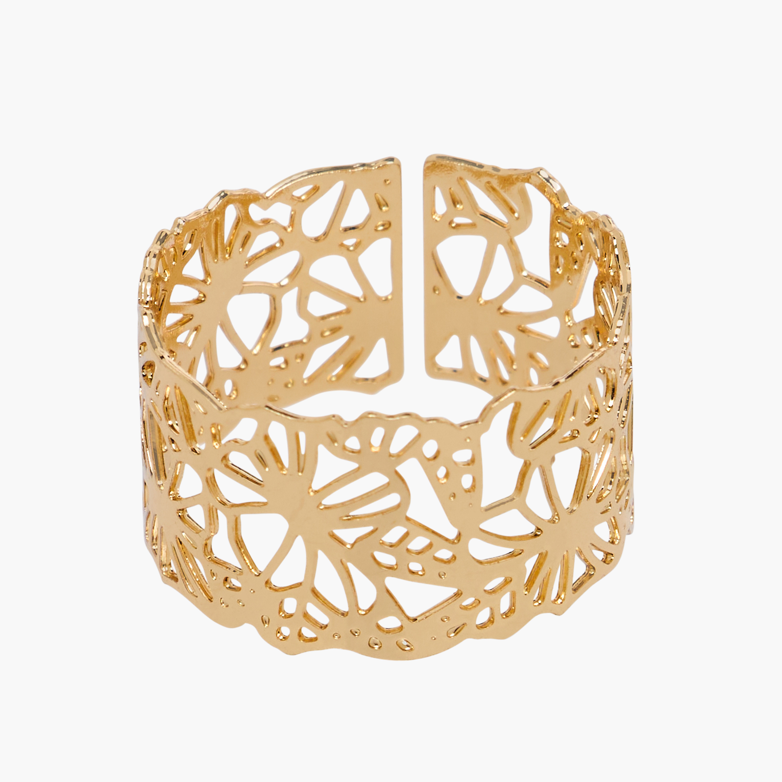 Stackable Gold Tone Metal Ring - Set of 5-women-watchesandjewellery-jewellery-rings-image-2
