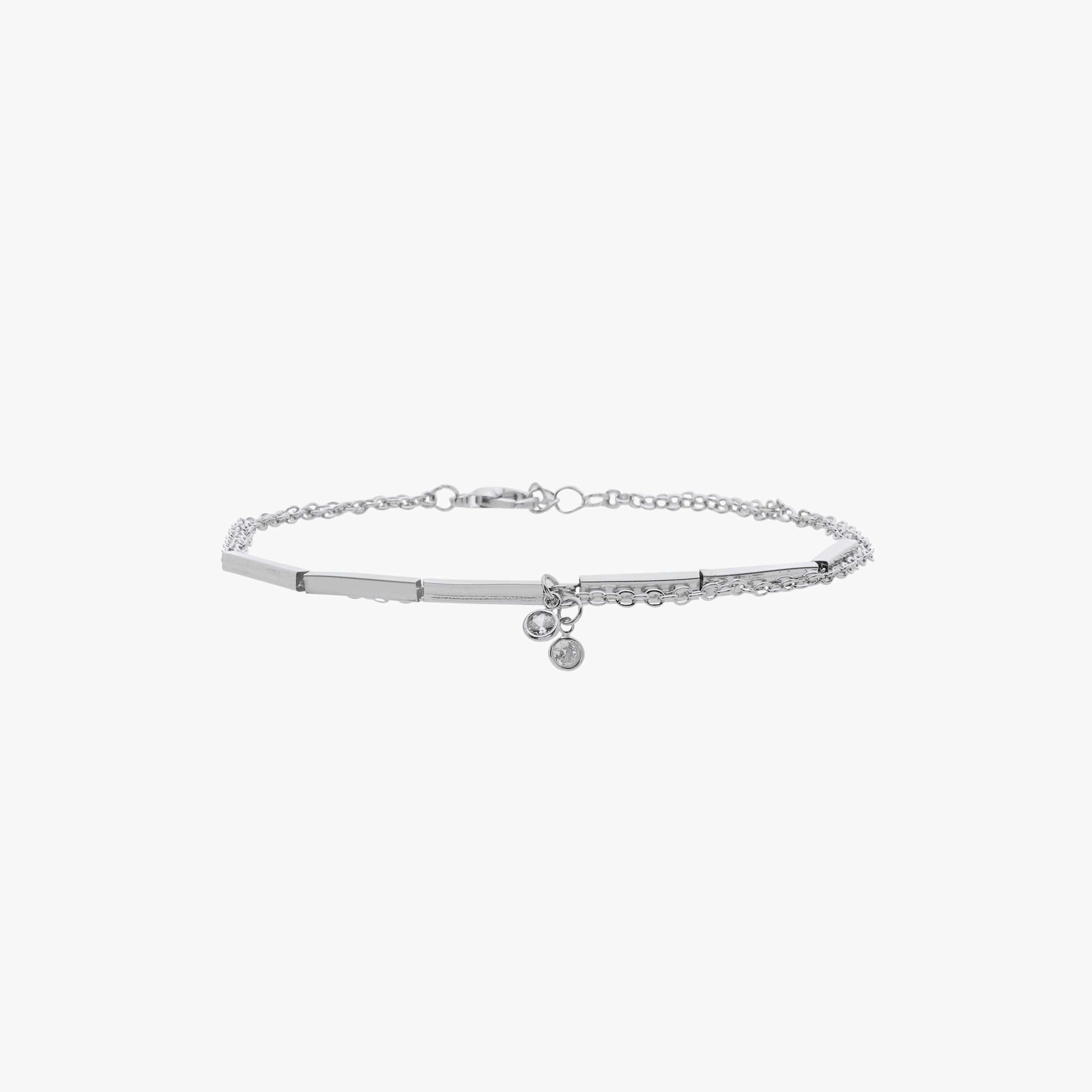 خلخال بدلايات مكعبات زيركون ومشبك إغلاق-women-watchesandjewellery-jewellery-anklets-image-4