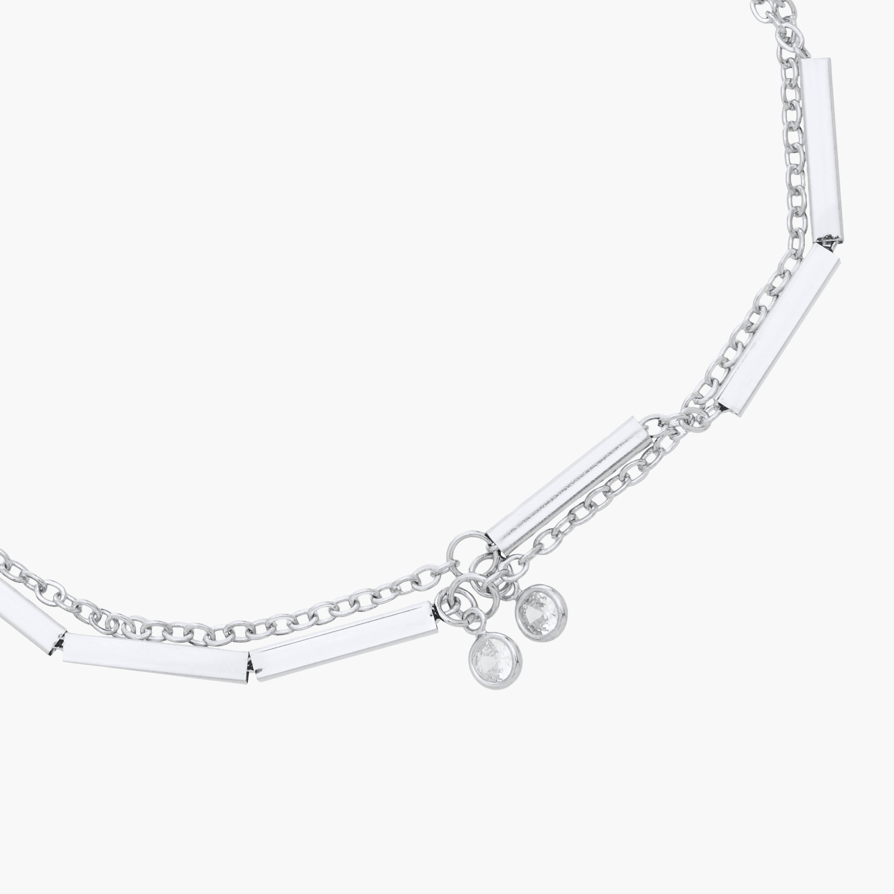 خلخال بدلايات مكعبات زيركون ومشبك إغلاق-women-watchesandjewellery-jewellery-anklets-image-2