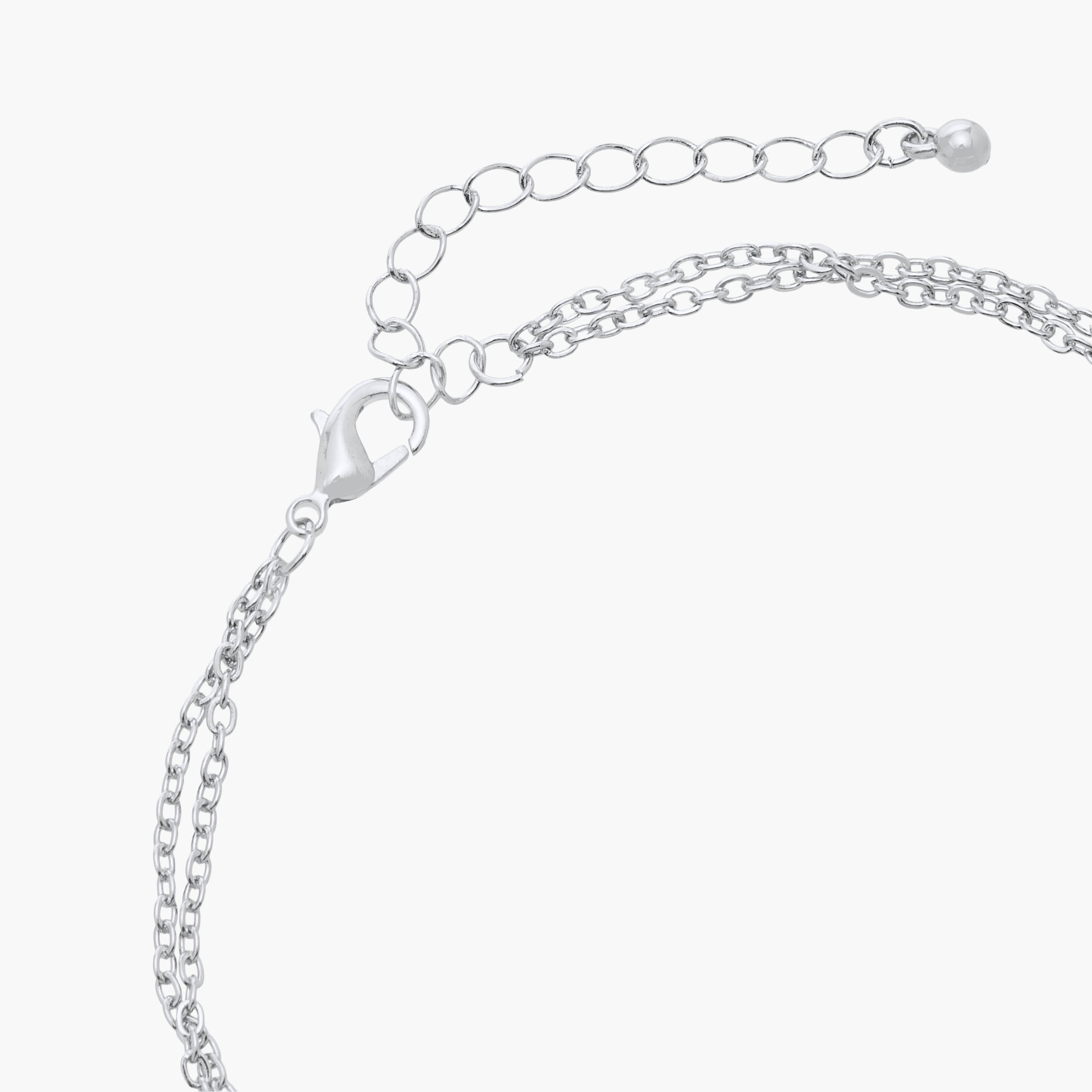 خلخال بدلايات مكعبات زيركون ومشبك إغلاق-women-watchesandjewellery-jewellery-anklets-image-1