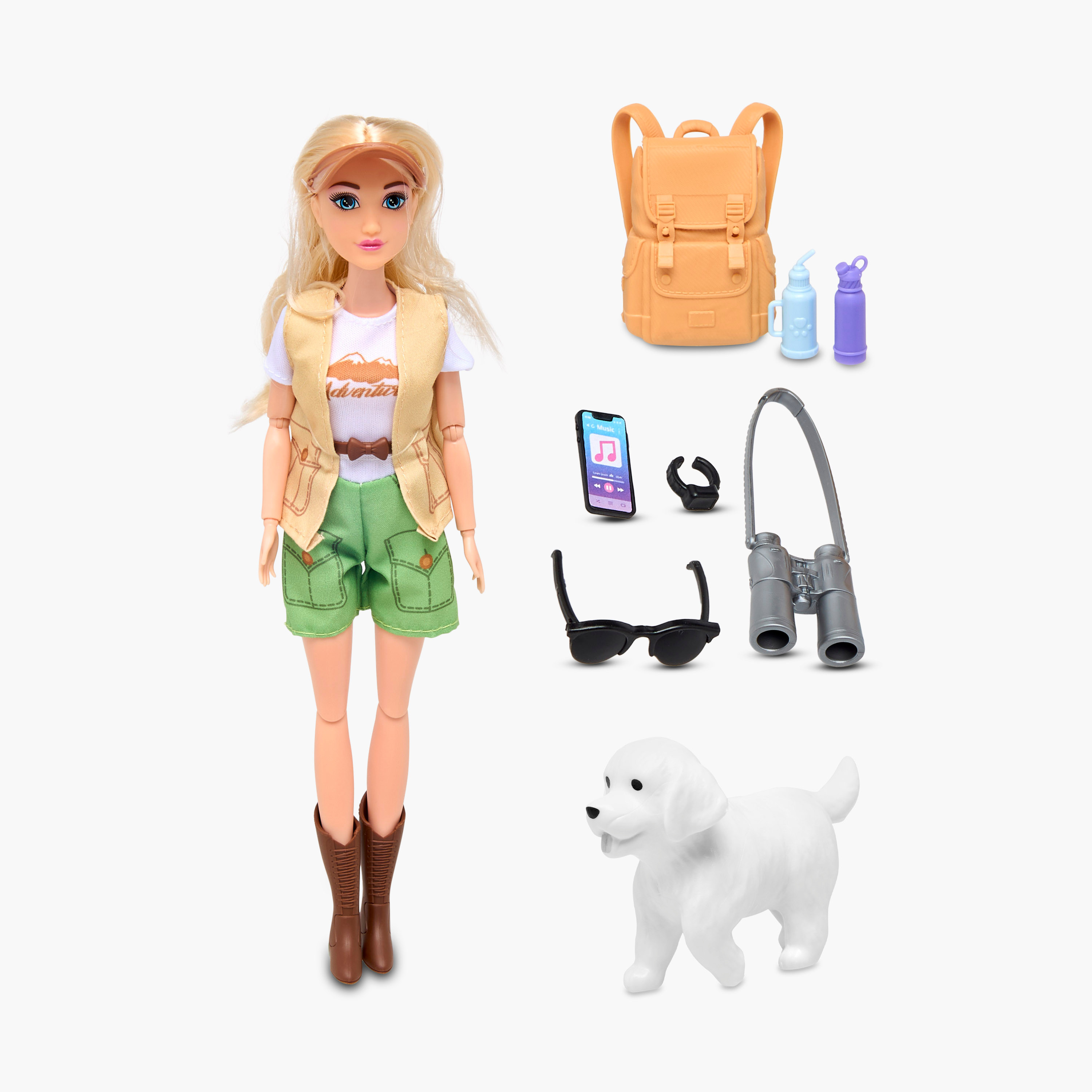 مجموعة لعب دمية إميلي للمغامرات الخارجية من جونيورز-toys-dollsandplaysets-dollplaysets-image-1