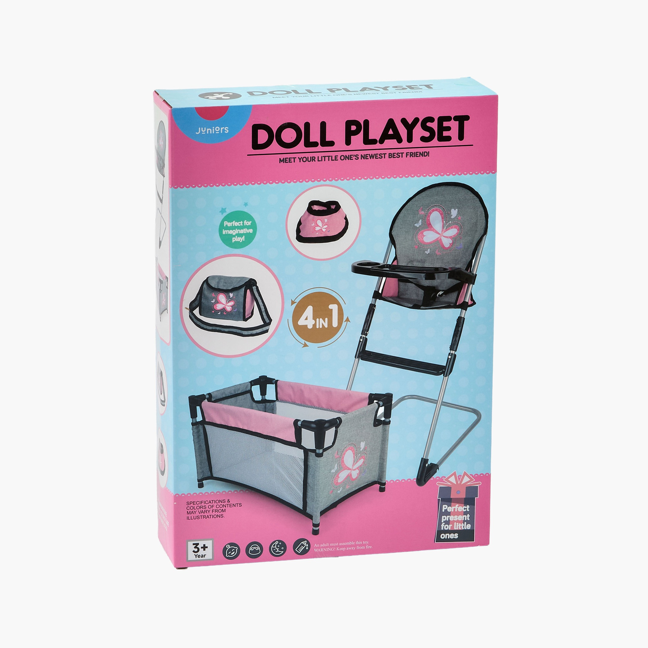 مجموعة لعب عربة دمى 4 في 1 من جونيورز-toys-dollsandplaysets-dollplaysets-image-10