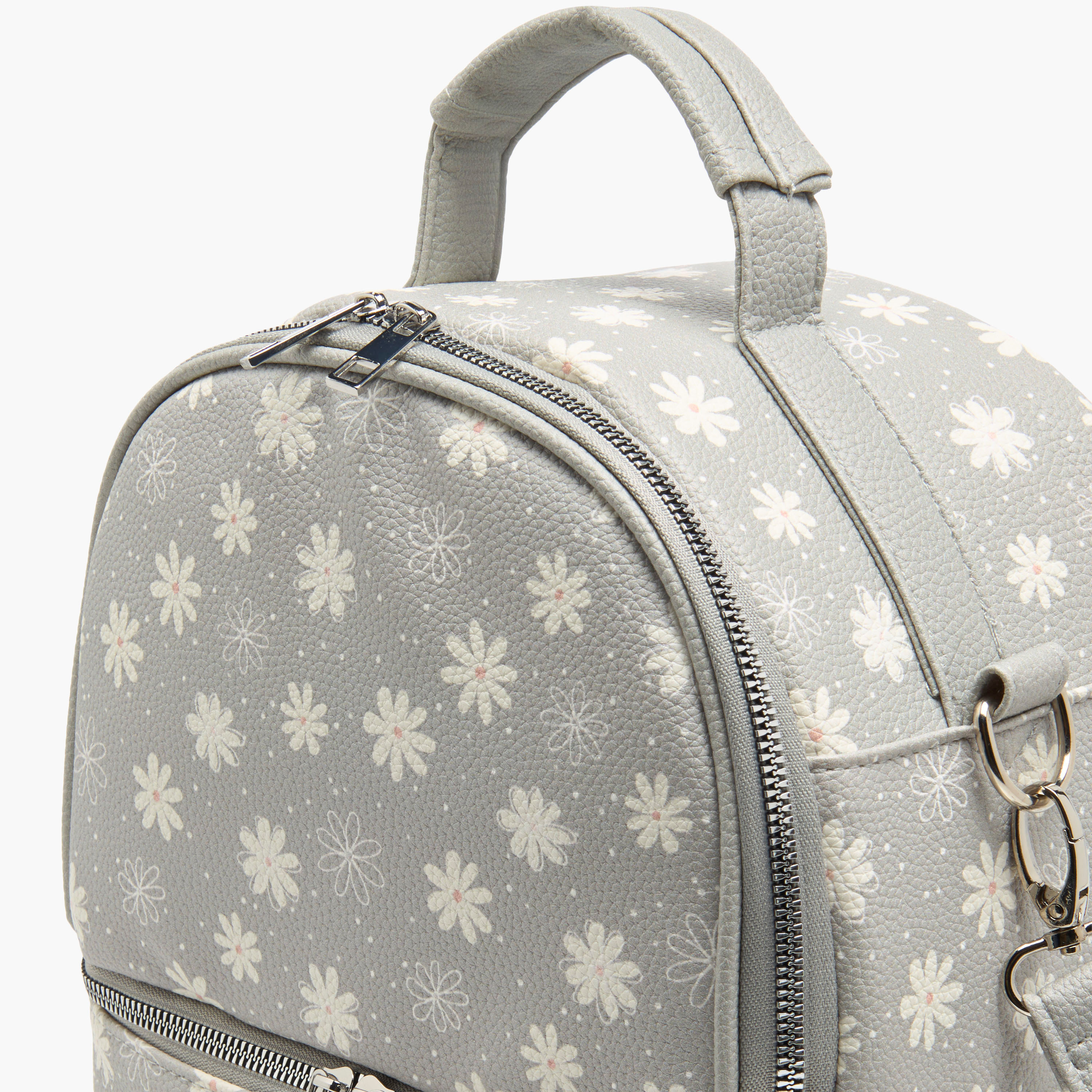 Juniors Floral Print Food and Bottle Bag with Adjustable Straps-baby-diapering-diaperbags-image-3