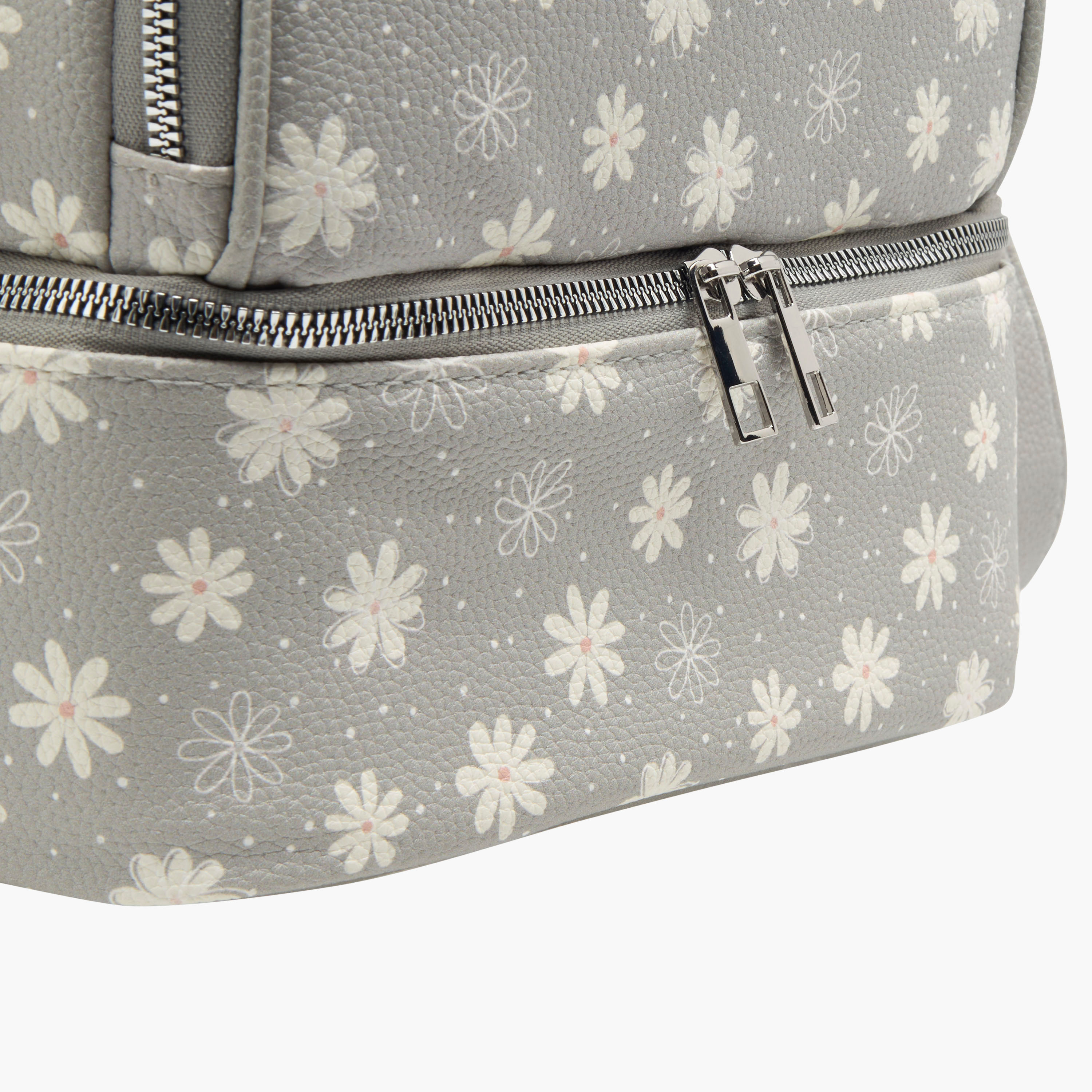 Juniors Floral Print Food and Bottle Bag with Adjustable Straps-baby-diapering-diaperbags-image-5