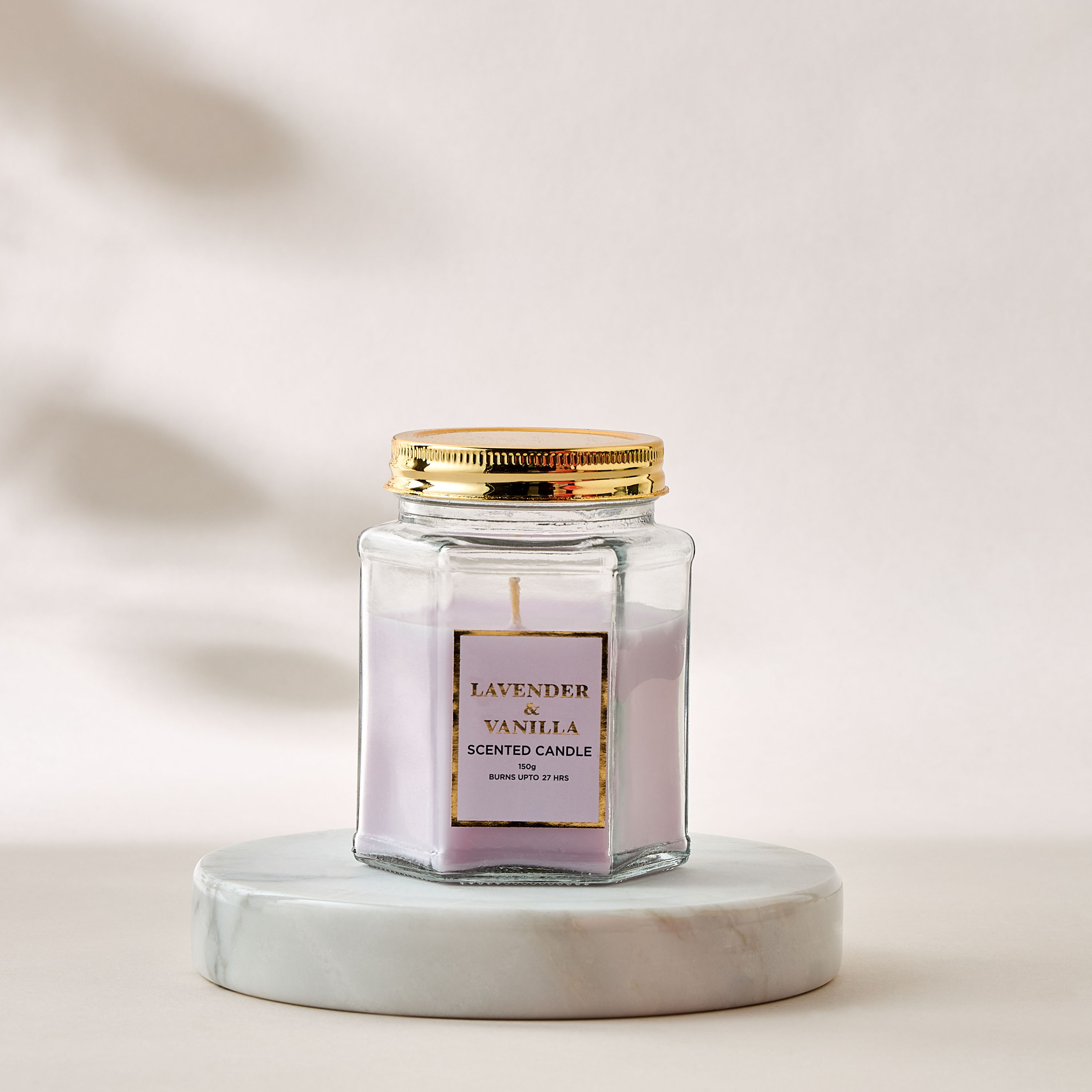 Lavender and Vanilla Scented Jar Candle - 150 gms-household-homefragrance-candles-image-2