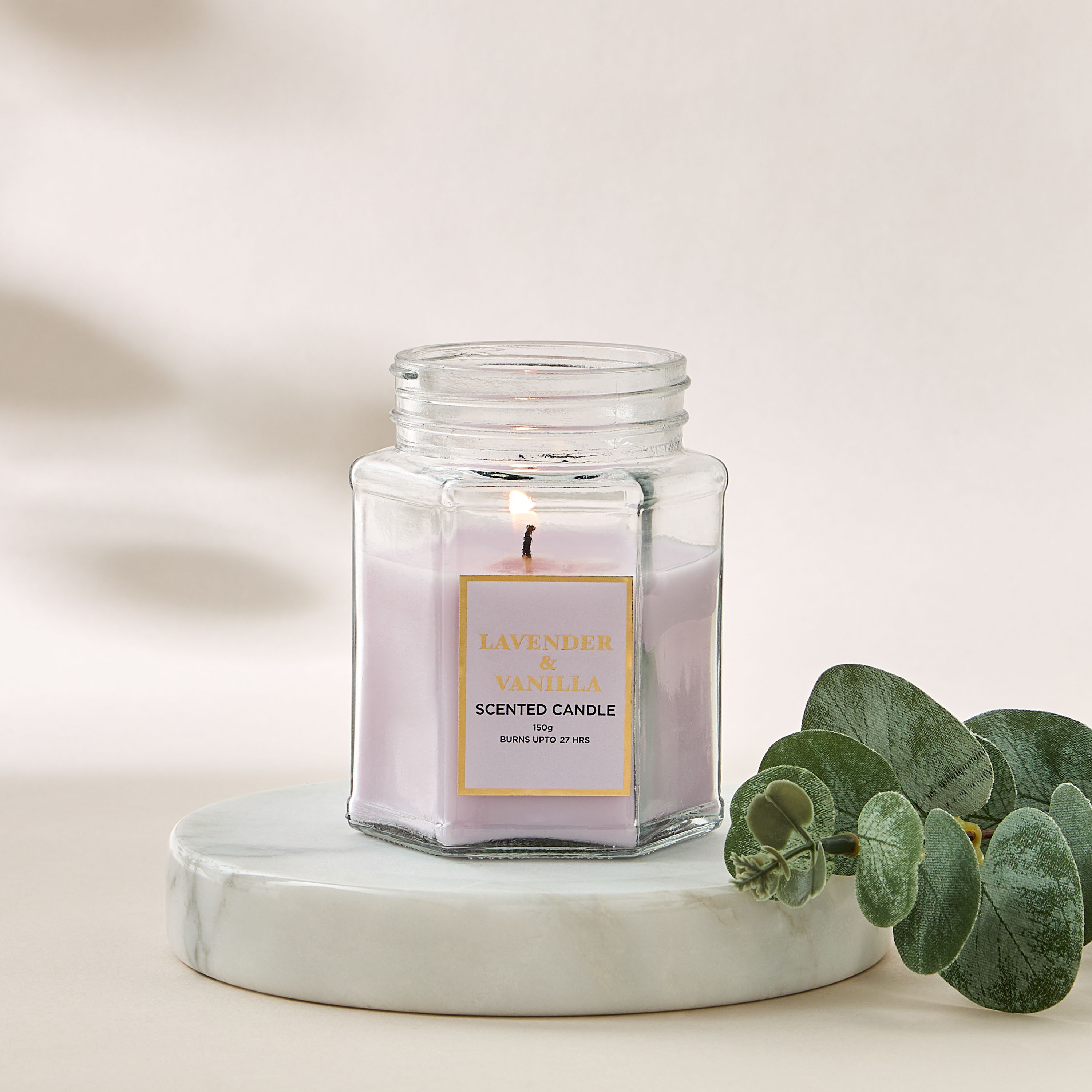 Lavender and Vanilla Scented Jar Candle - 150 gms-household-homefragrance-candles-image-4