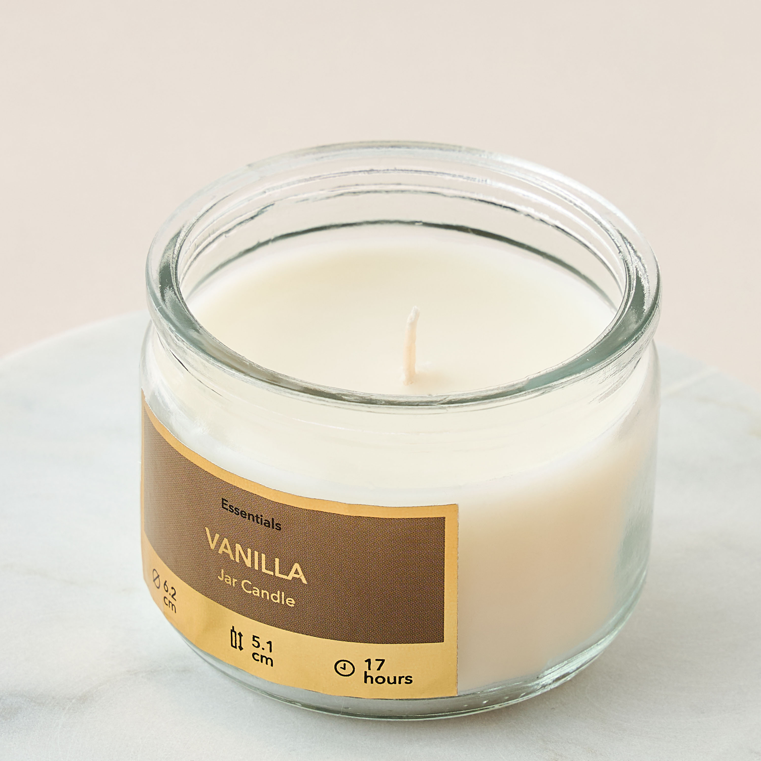 Essentials Vanilla Scented Jar Candle - 17 h-household-homefragrance-candles-image-3