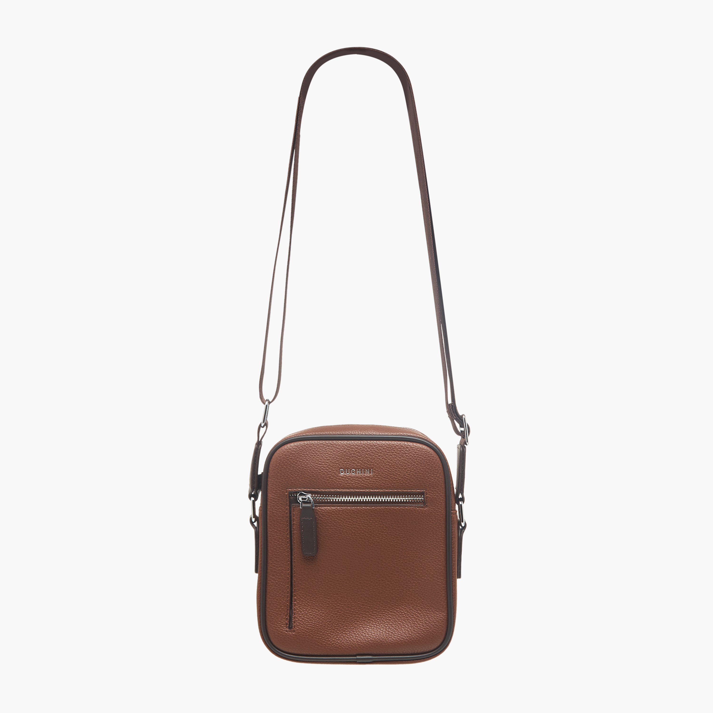 Duchini Men Solid Adjustable Strap Crossbody Bag-men-bags-image-2