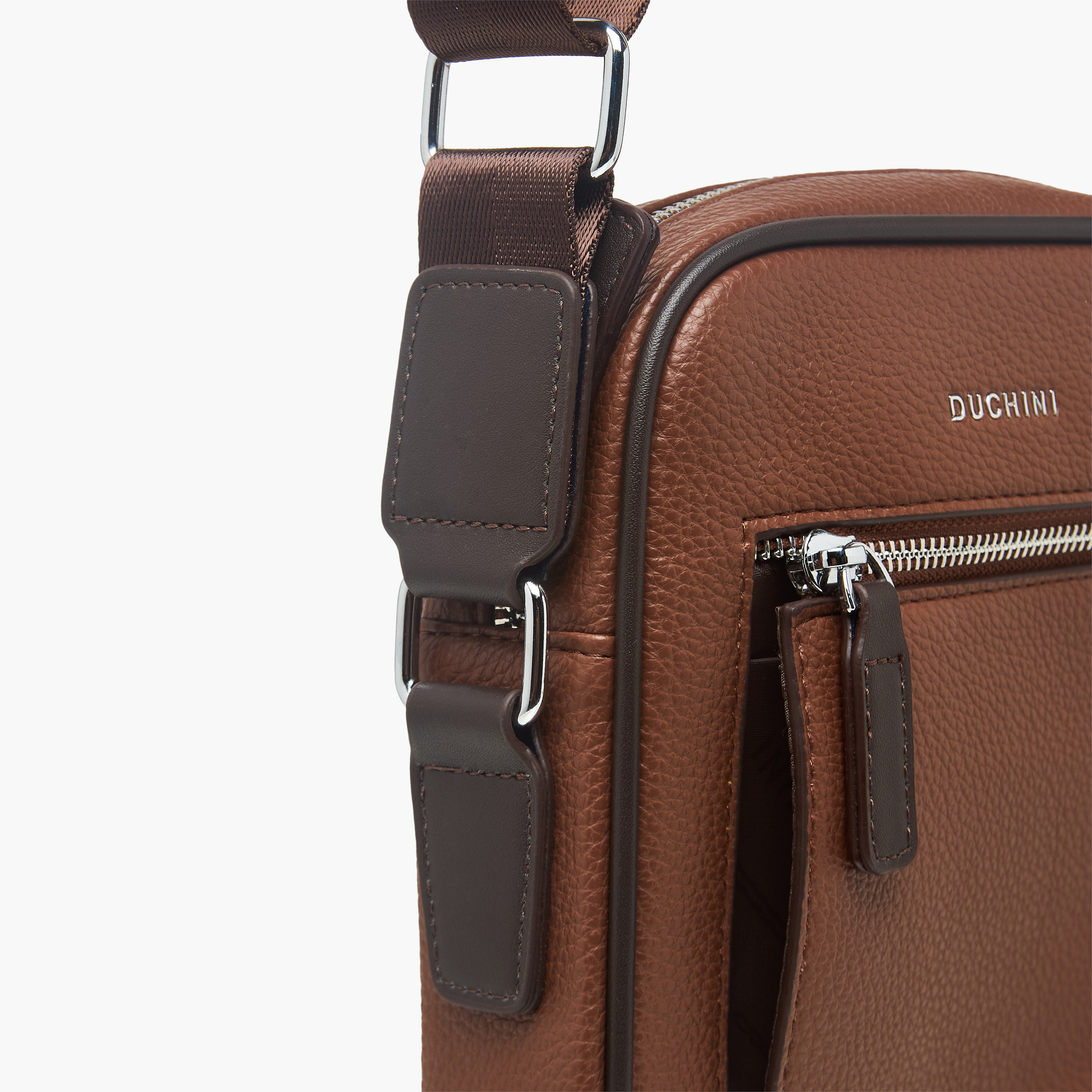 Duchini Men Solid Adjustable Strap Crossbody Bag-men-bags-image-5