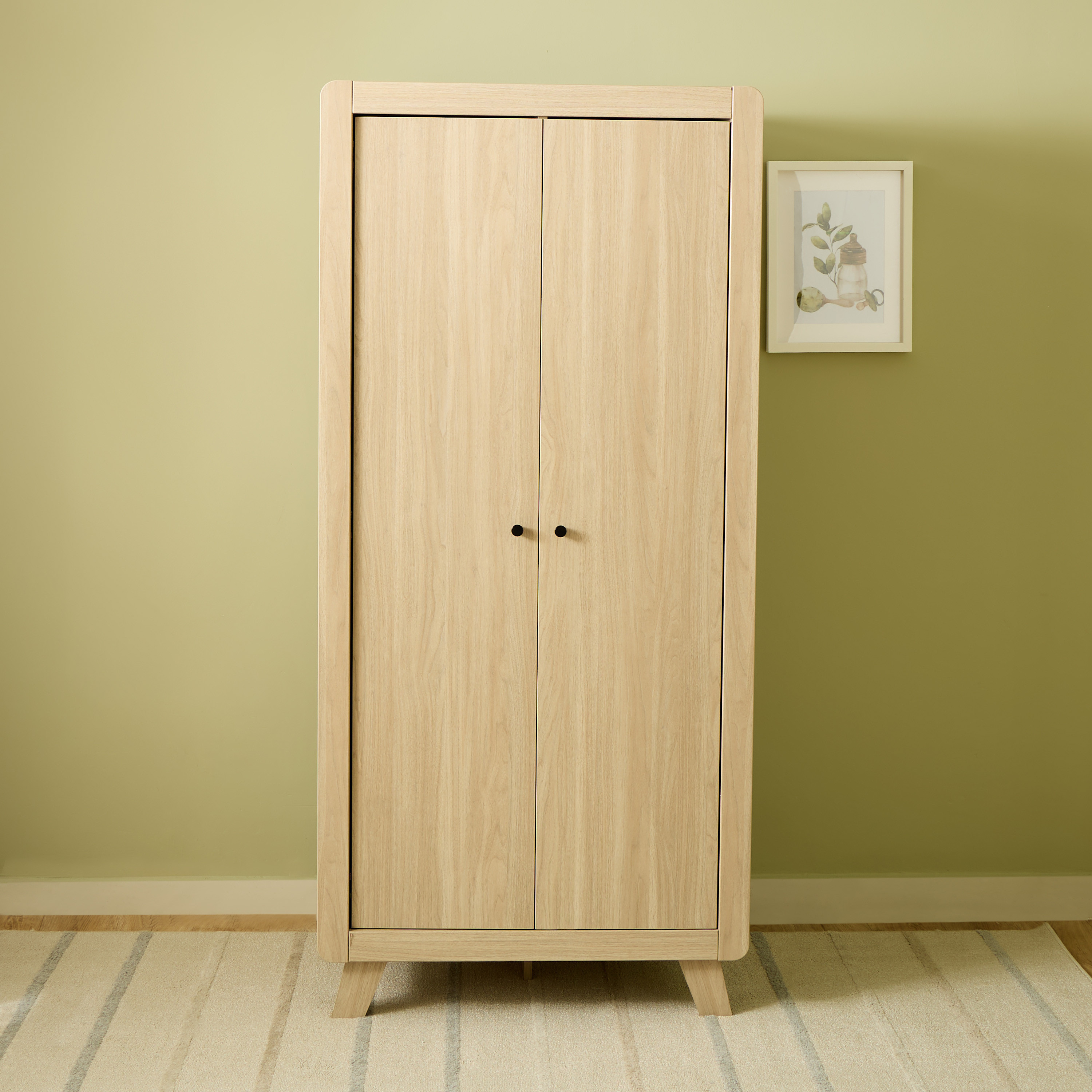 Giggles Oscar Nursery Wardrobe with Hanging Space - Wood-baby-nursery-furniture-wardrobesandstorage-image-3