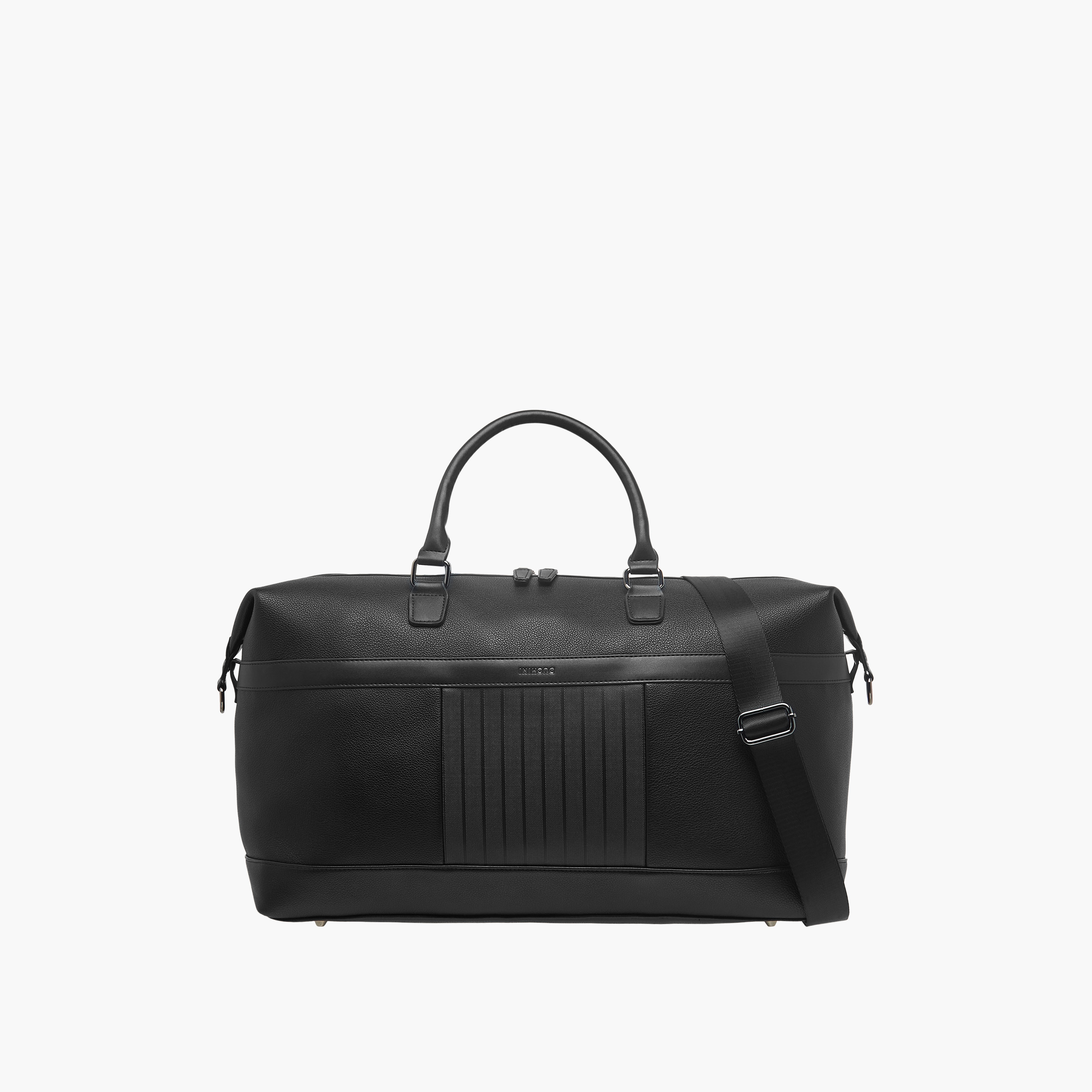 Duchini Solid Duffle Bag with Zip Closure and Detachable Strap-travel-luggagesandbags-dufflebags-image-1