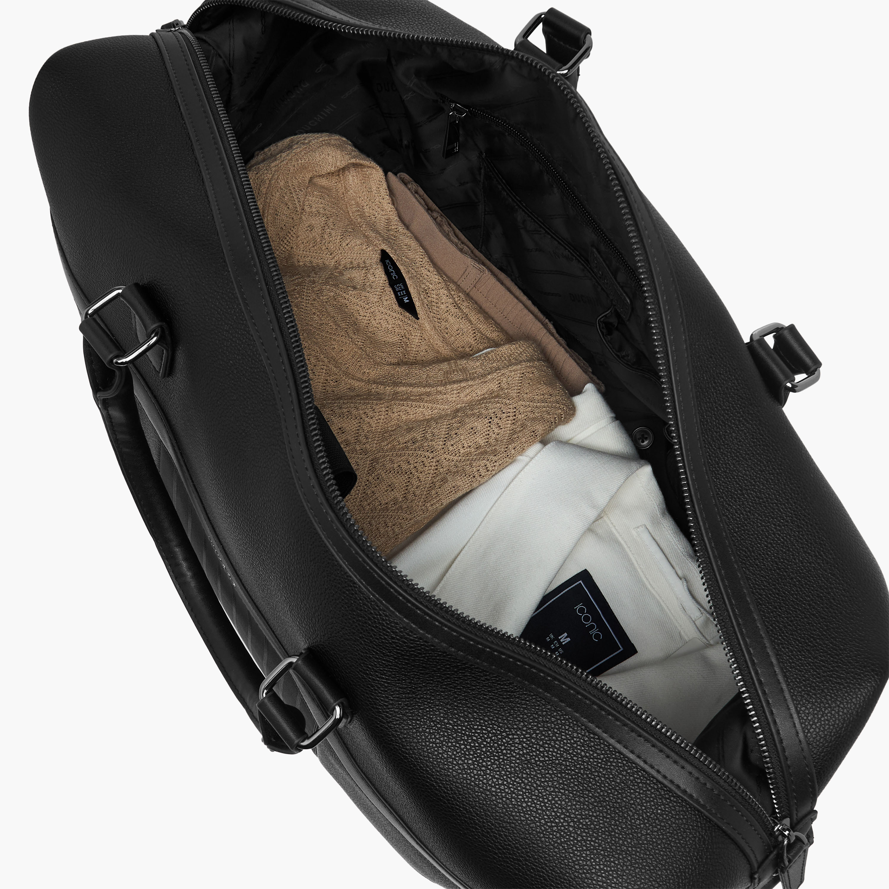 Duchini Solid Duffle Bag with Zip Closure and Detachable Strap-travel-luggagesandbags-dufflebags-image-8