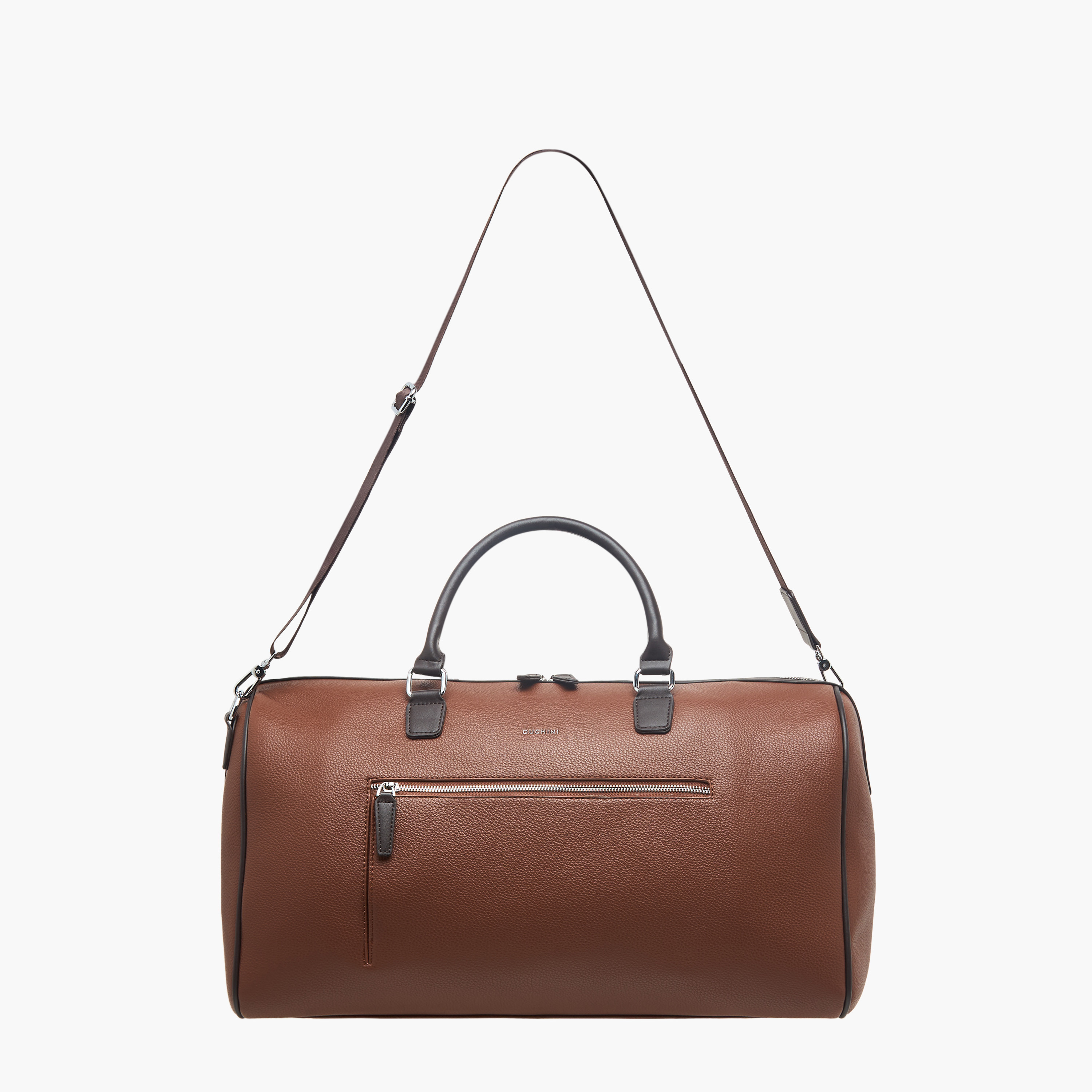 Duchini Solid Duffle Bag with Zip Closure and Detachable Strap-travel-luggagesandbags-dufflebags-image-2