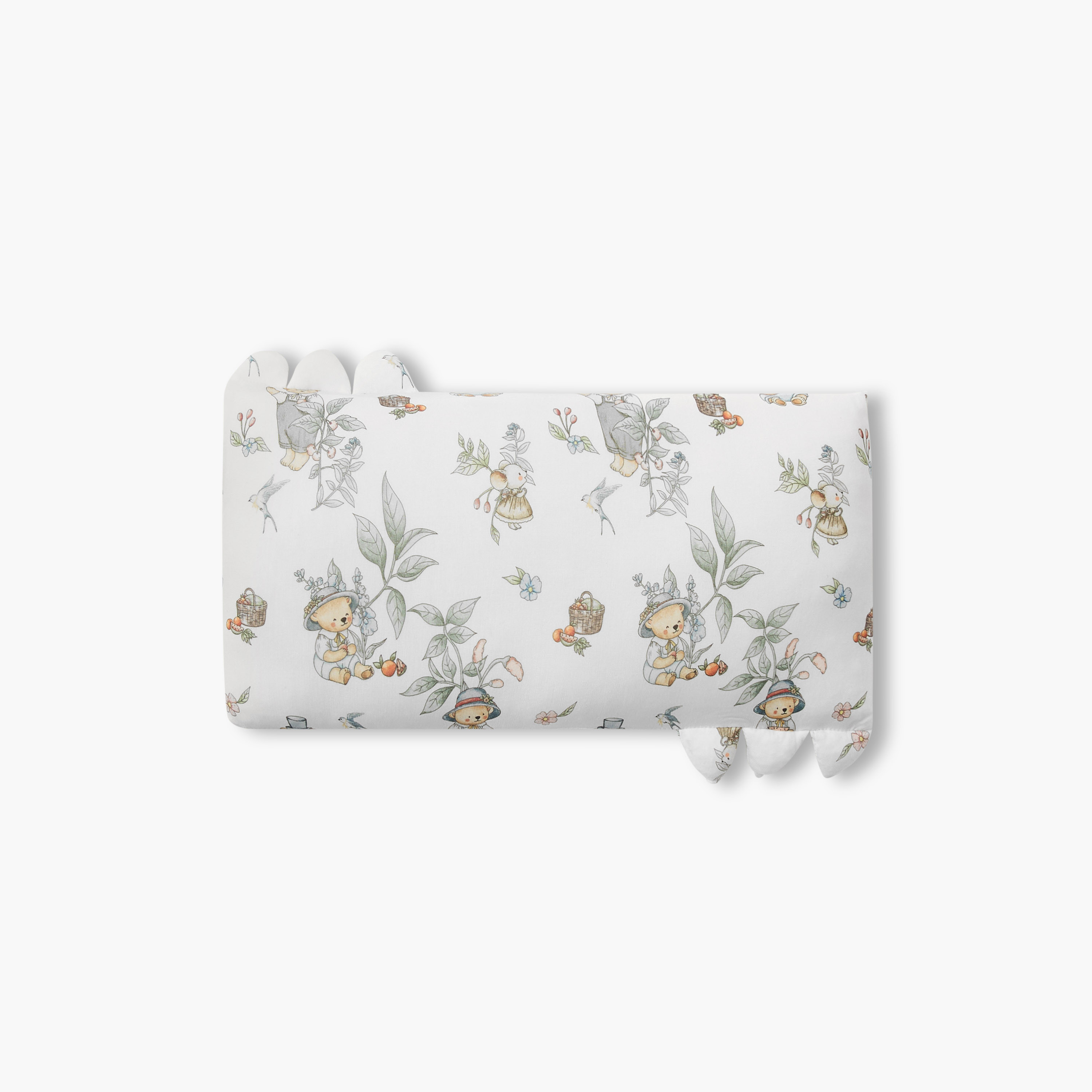 Giggles Baby Pillow with Bear Print, 21x40 cm-baby-nursery-babybedding-image-1