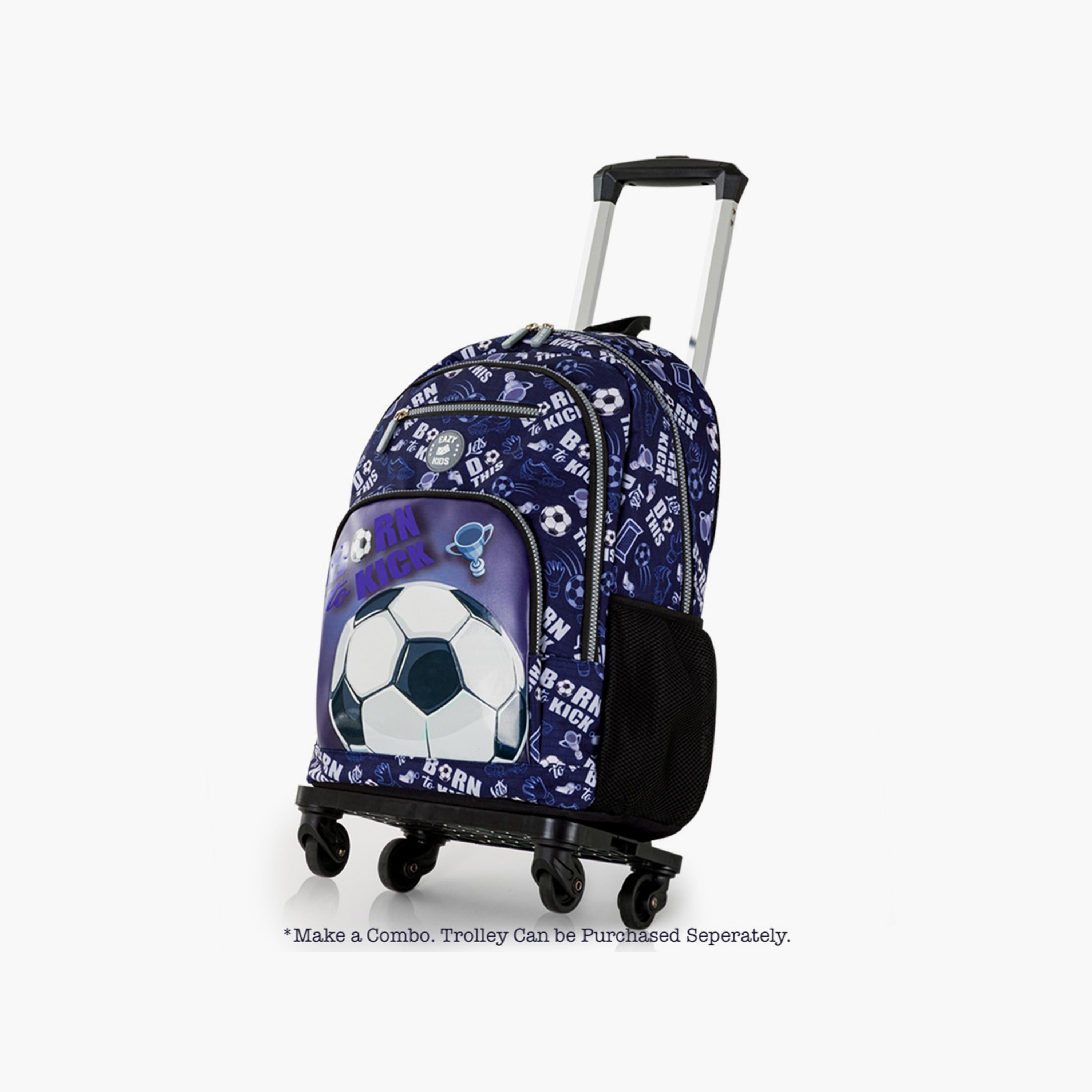 Eazy Kids Printed Backpack with Lunch Bag & Pencil Case - Football - 18 Inch-school-bagsandbackpacks-sets-image-10